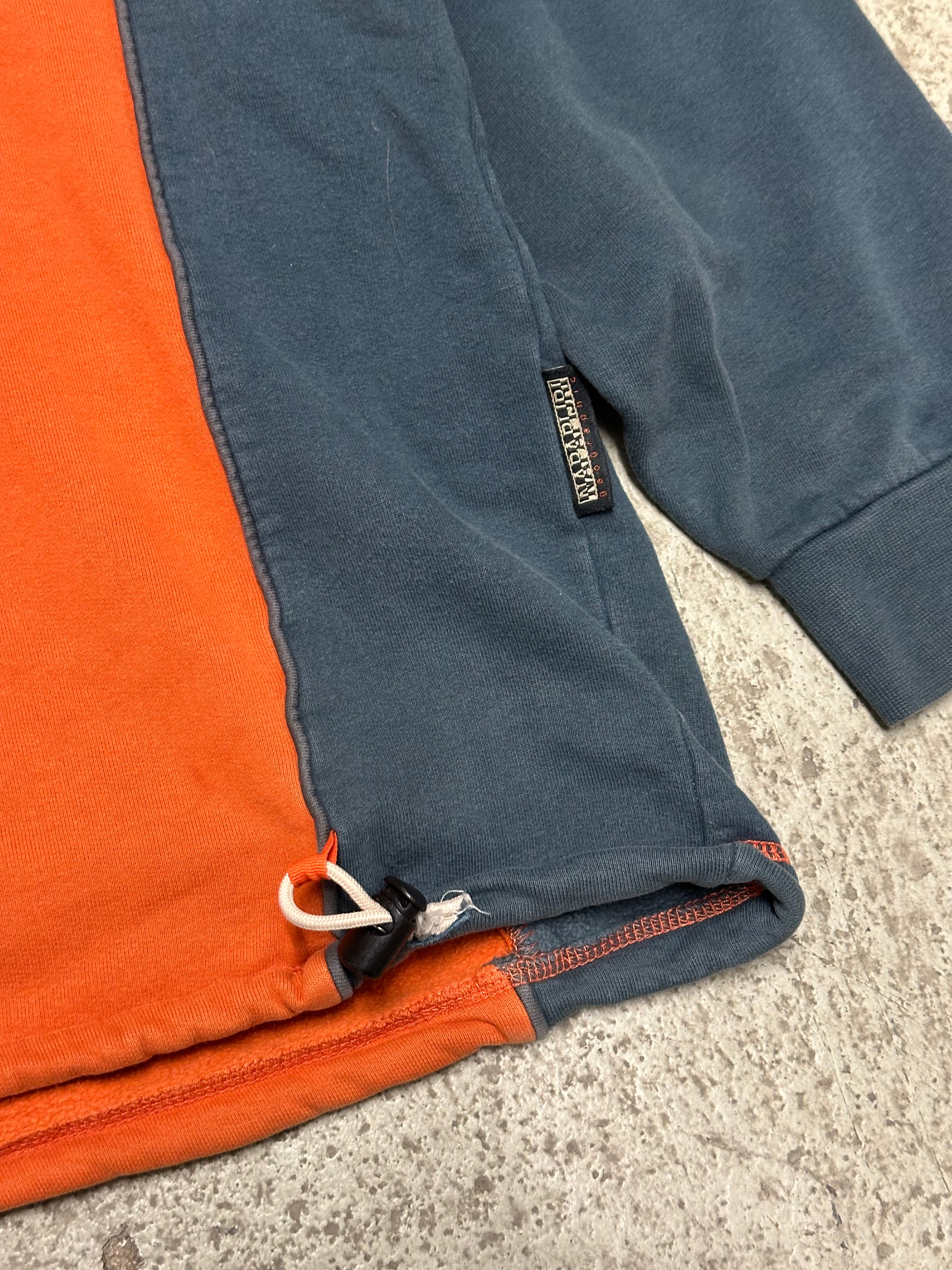 Vintage Napapijri Sweater Grau Orange M