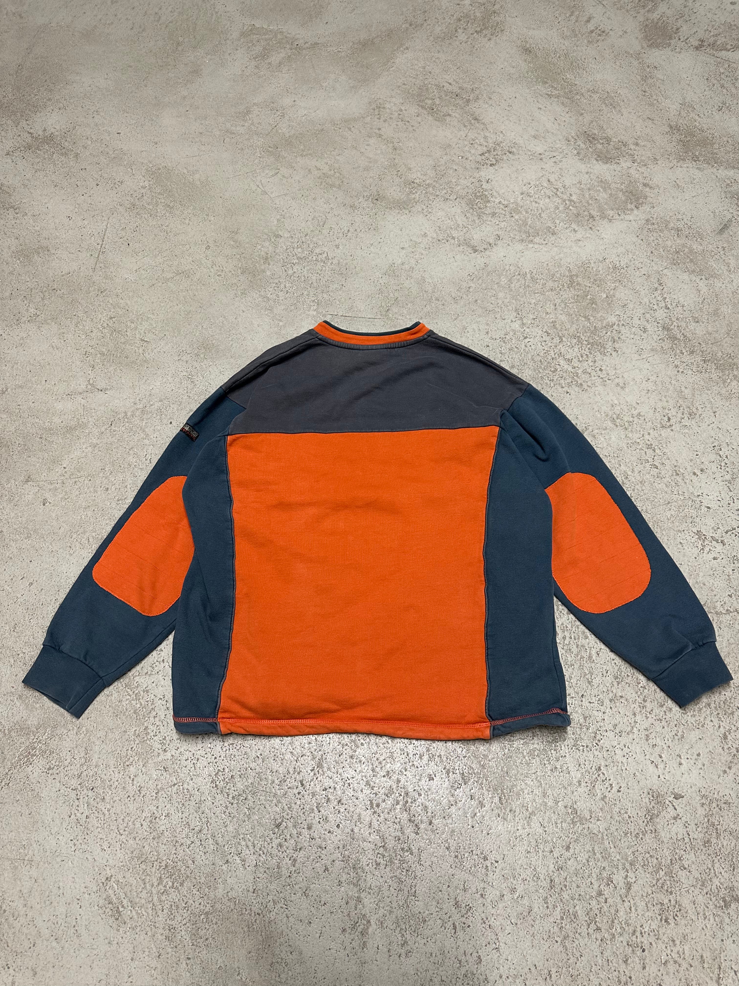 Vintage Napapijri Sweater Grau Orange M