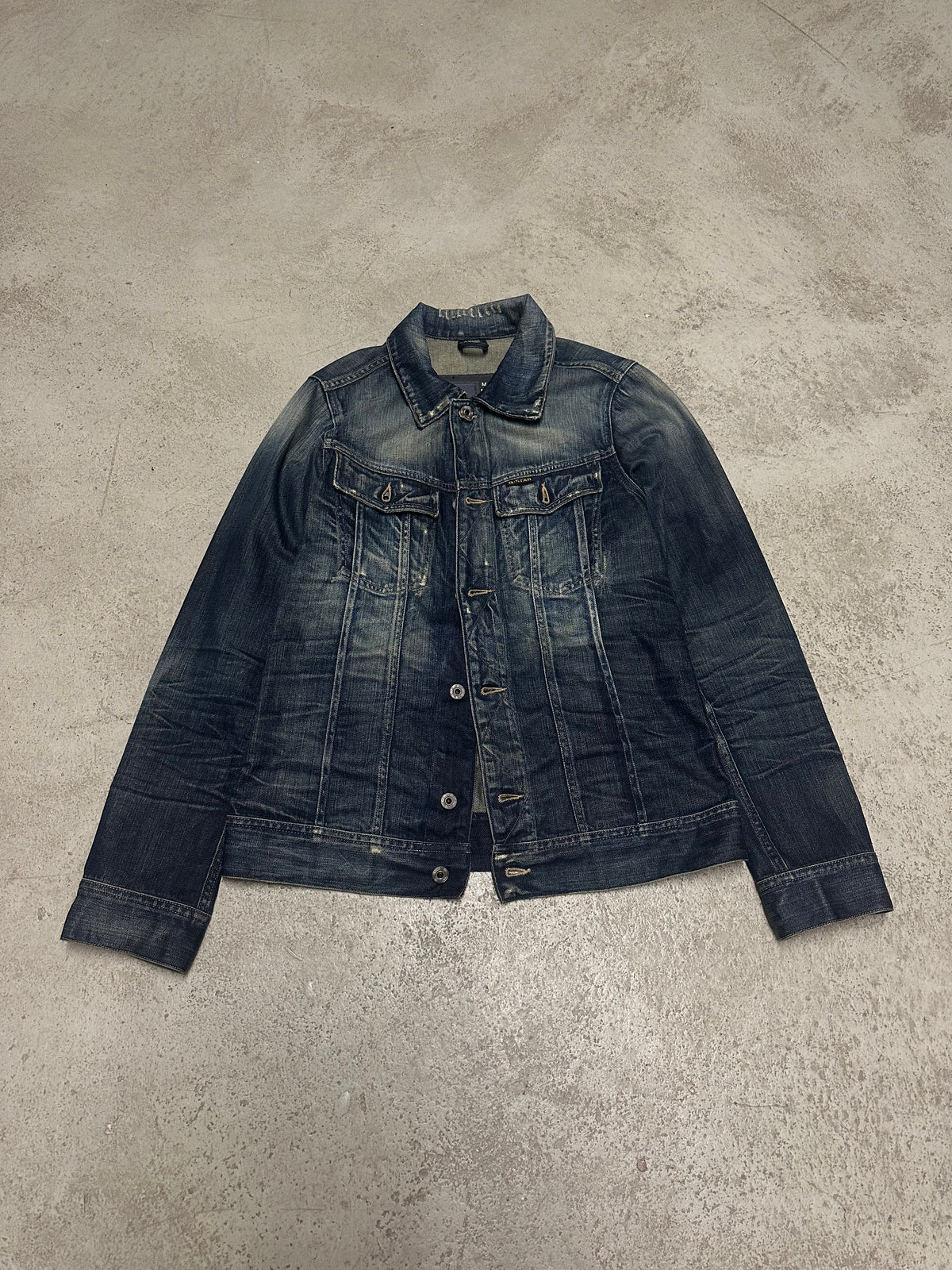 Vintage G-Star Raw Distressed Denim Jeansjacke M