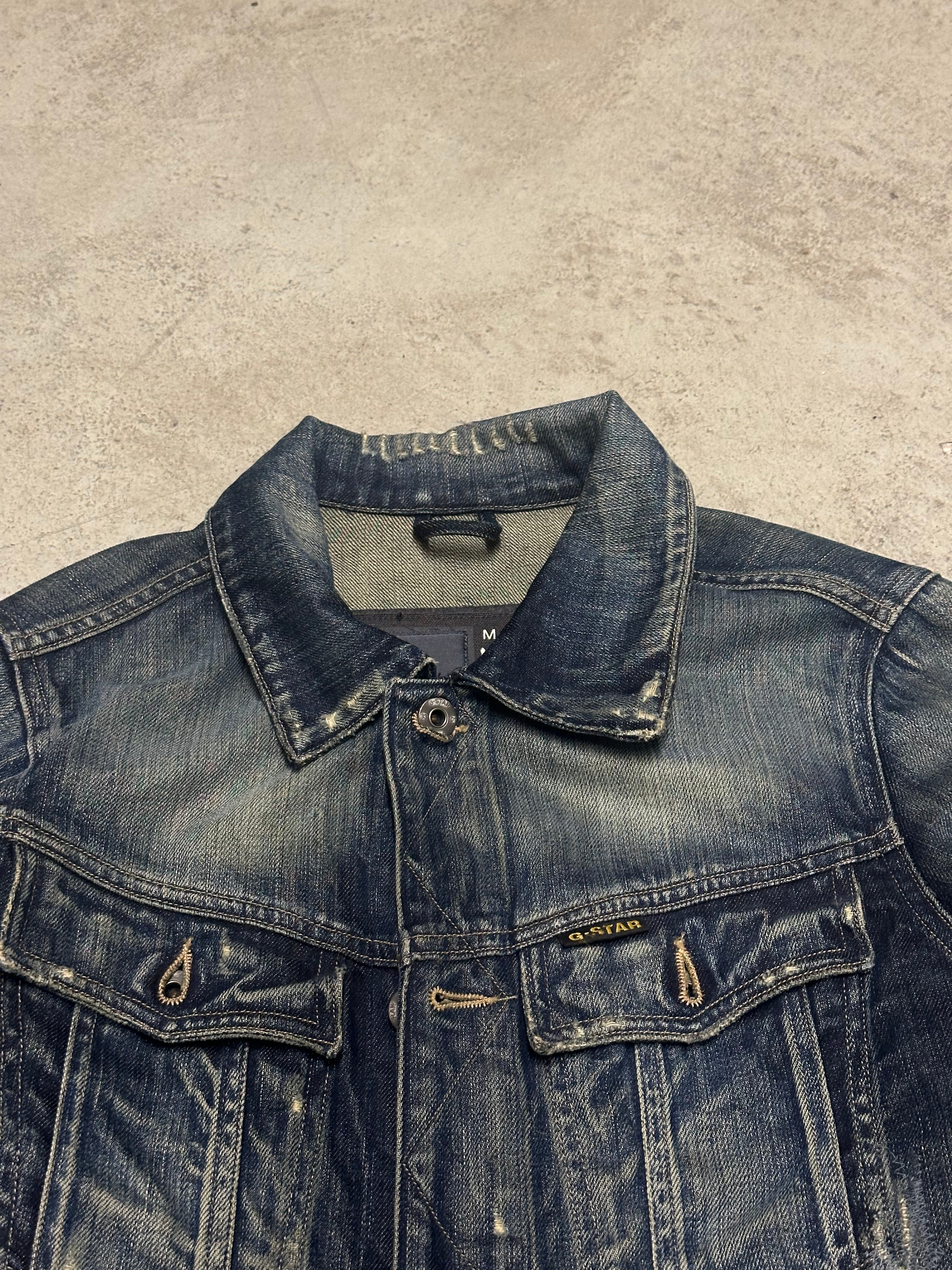 Vintage G-Star Raw Distressed Denim Jeansjacke M