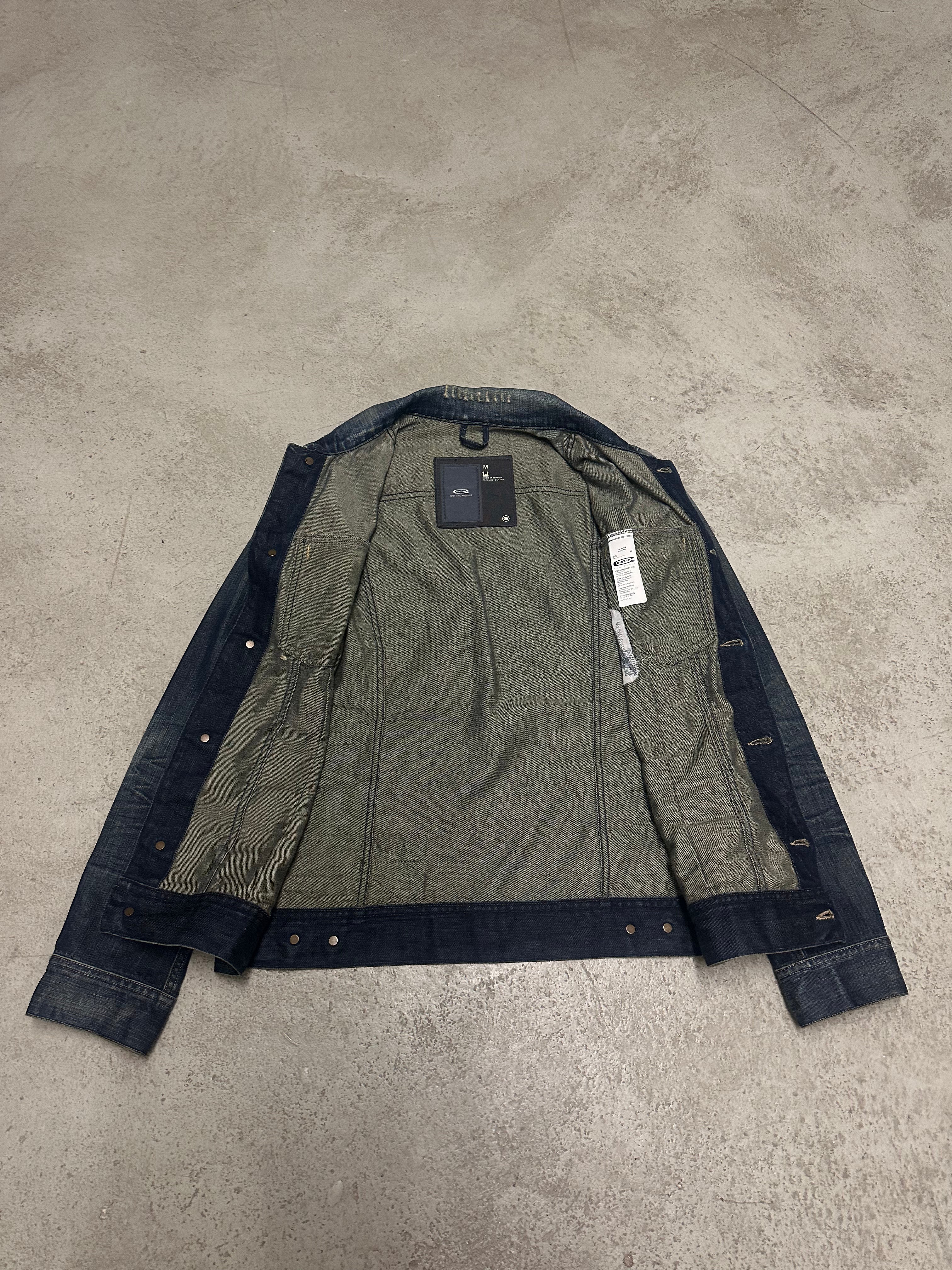 Vintage G-Star Raw Distressed Denim Jeansjacke M