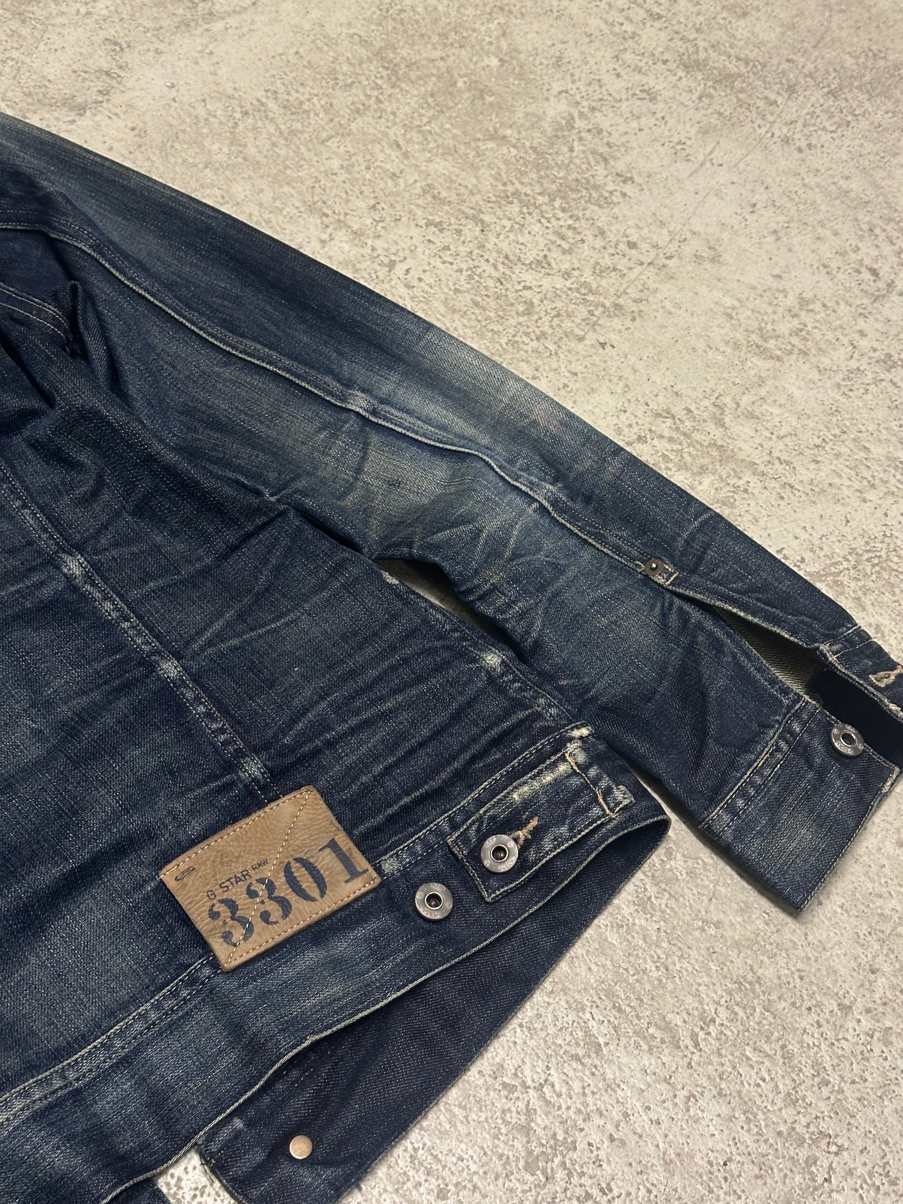 Vintage G-Star Raw Distressed Denim Jeansjacke M