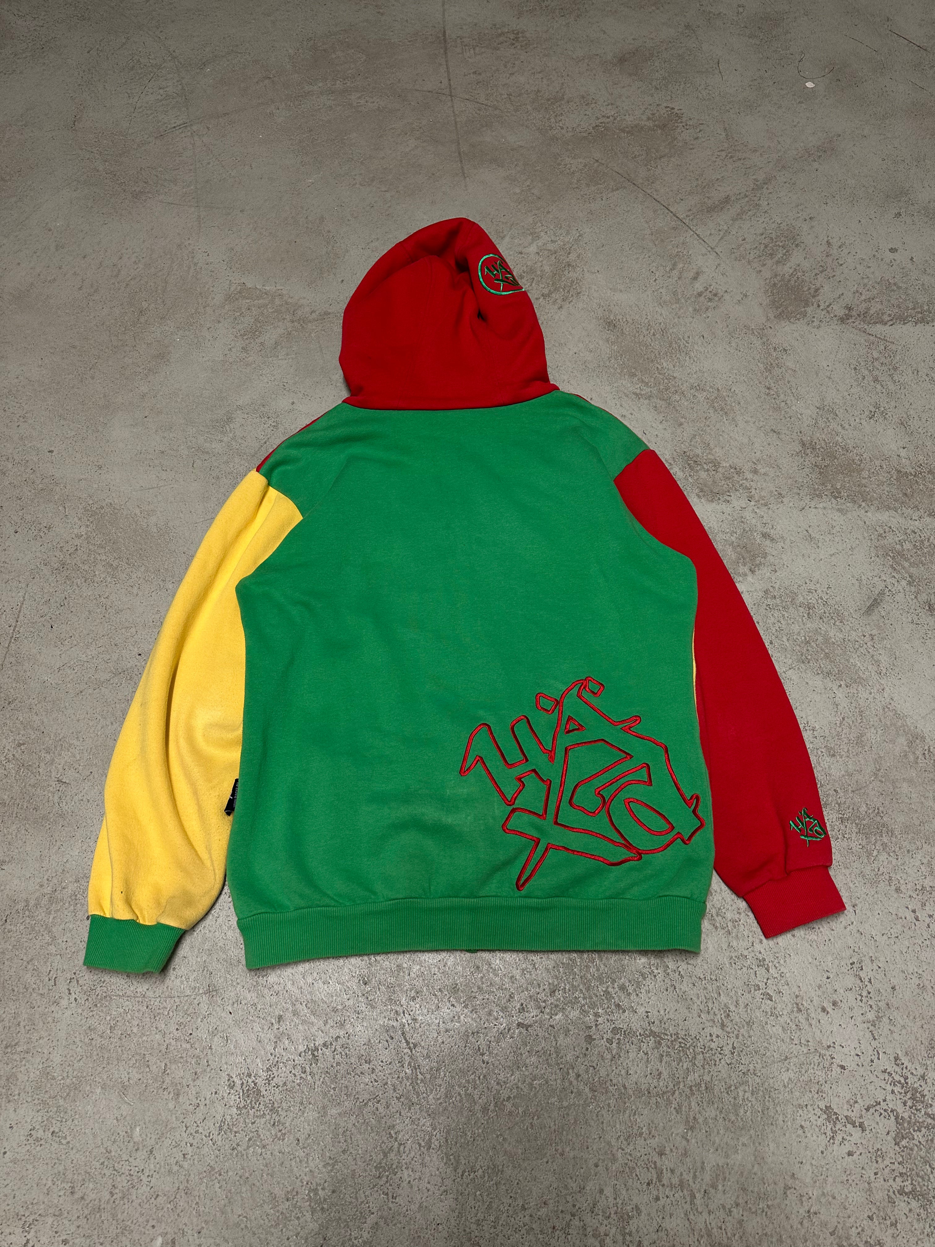 Vintage Haexa Farey Multicolor Stitch Sweatjacke L