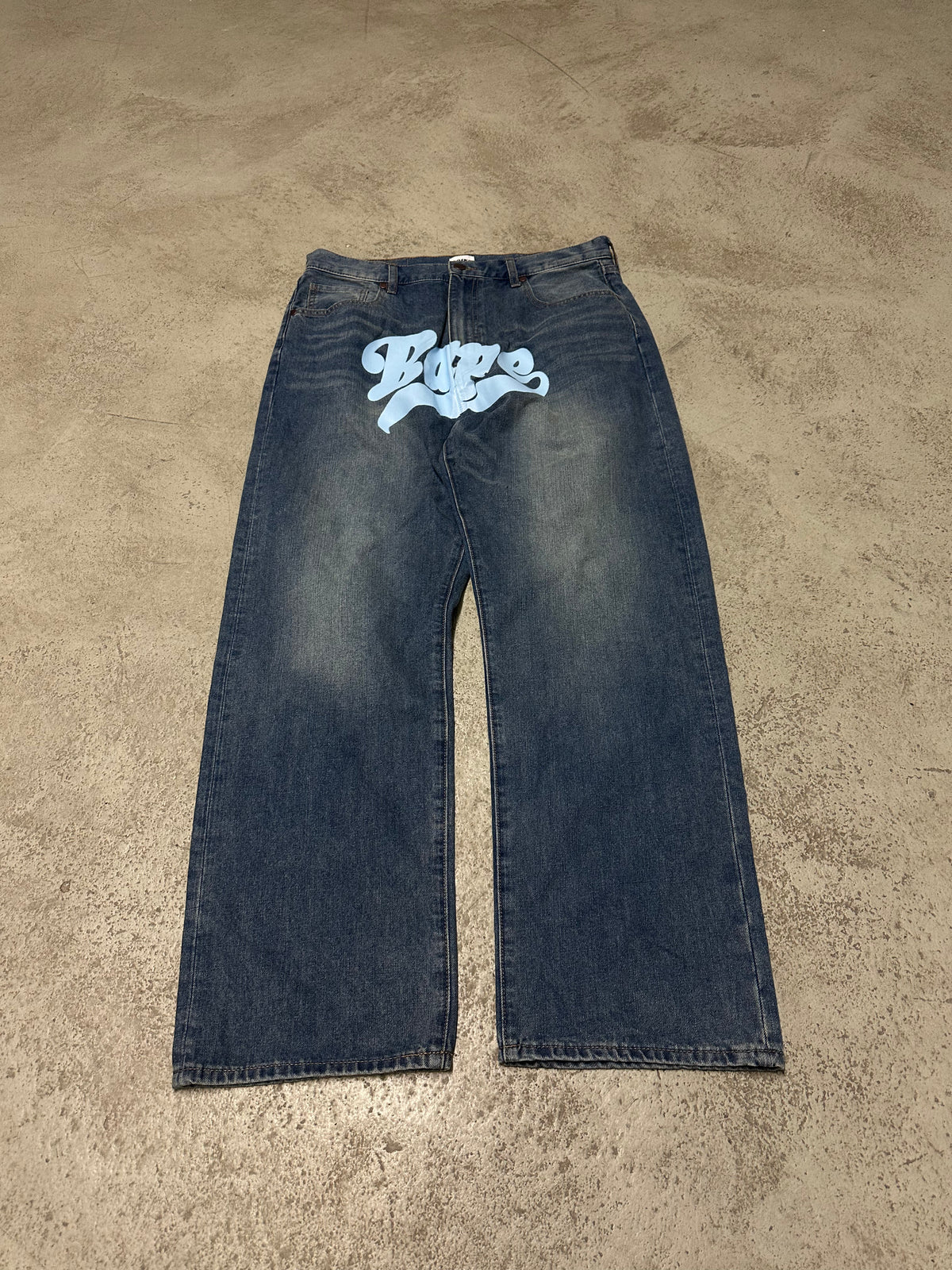 Bapestar Baggy Jeans Hellblau L