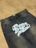 Bapestar Baggy Jeans Hellblau L