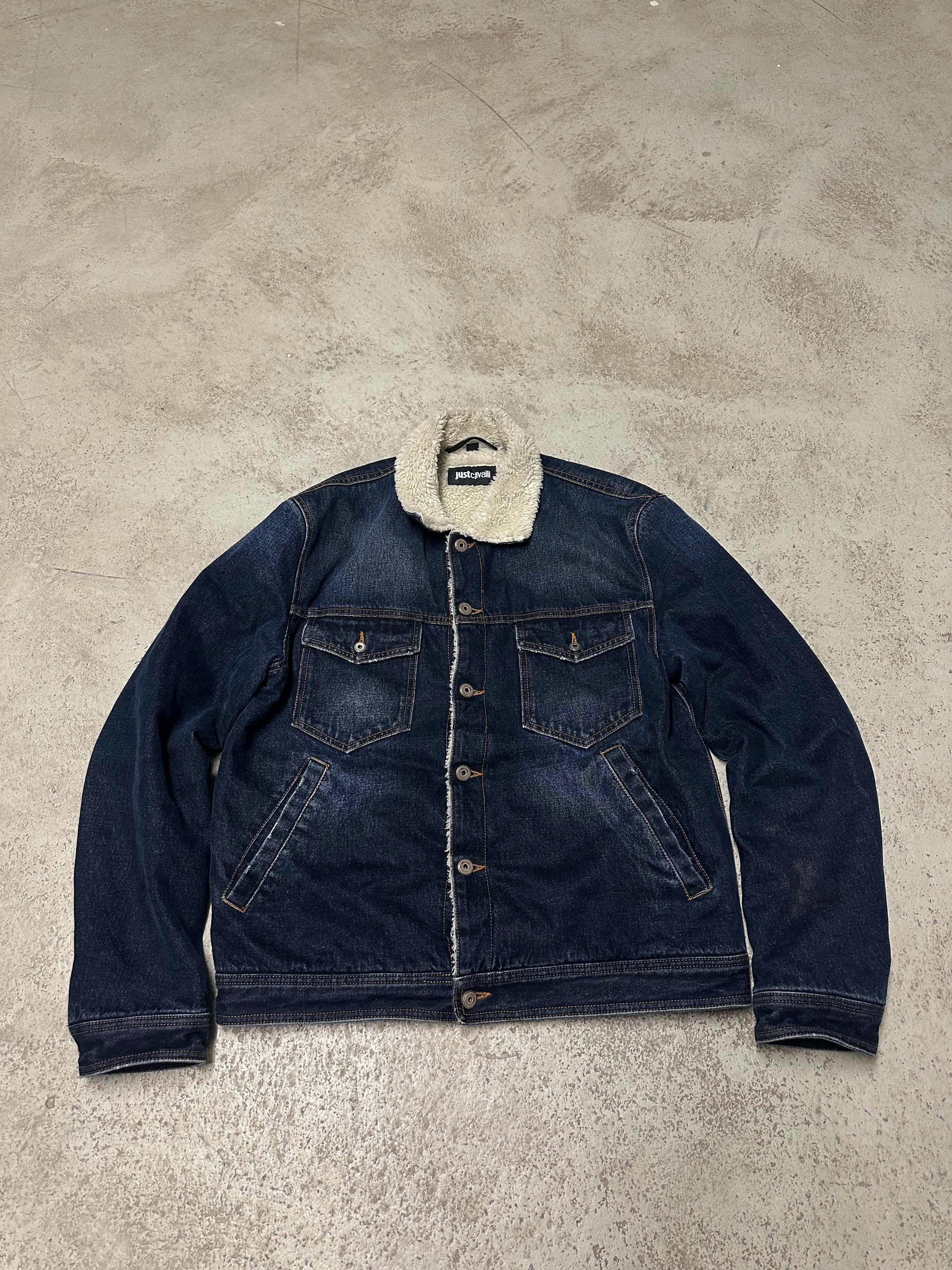 Just Cavalli Statue of Liberty Gefütterte Jeansjacke XL