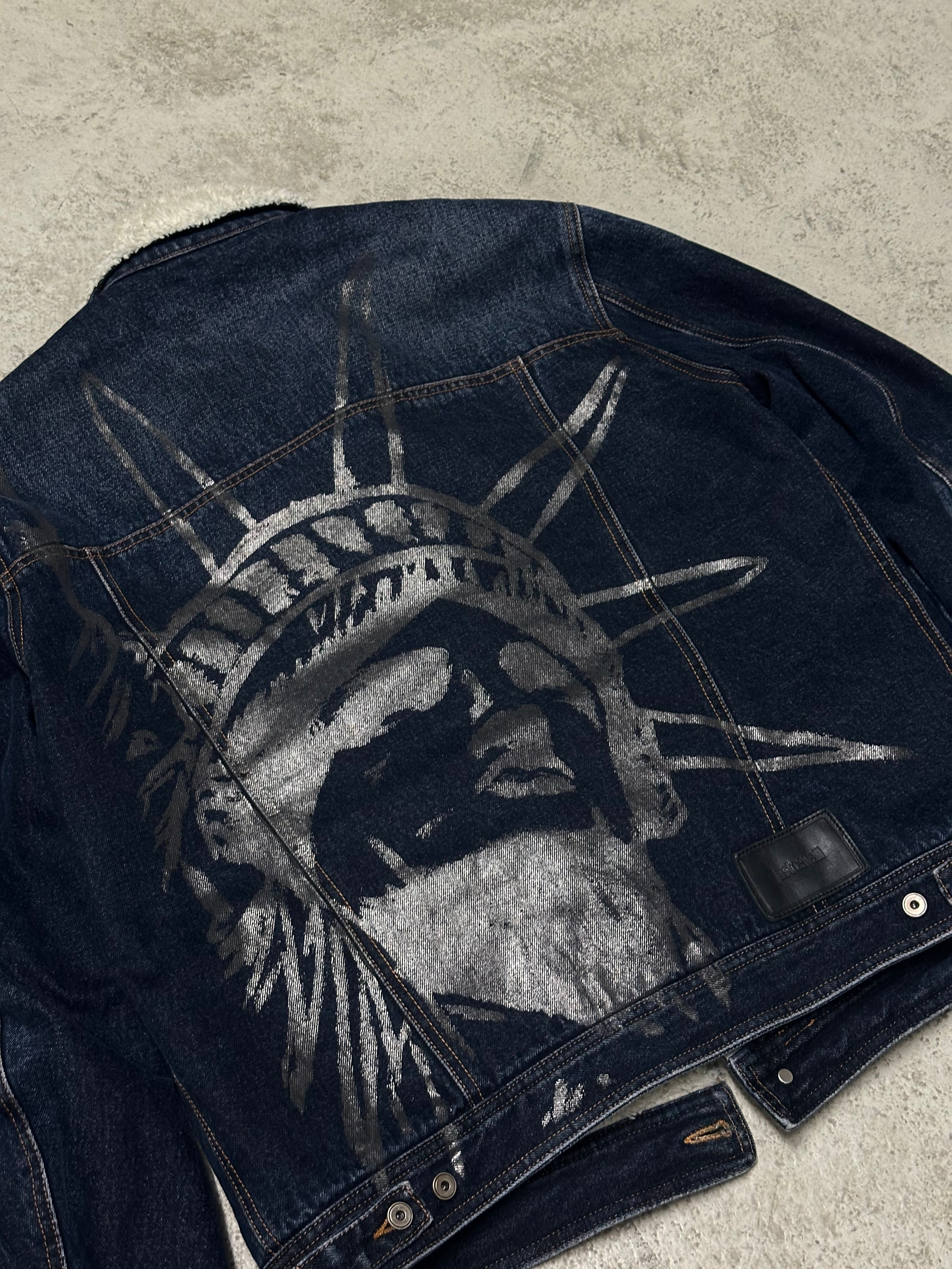 Just Cavalli Statue of Liberty Gefütterte Jeansjacke XL