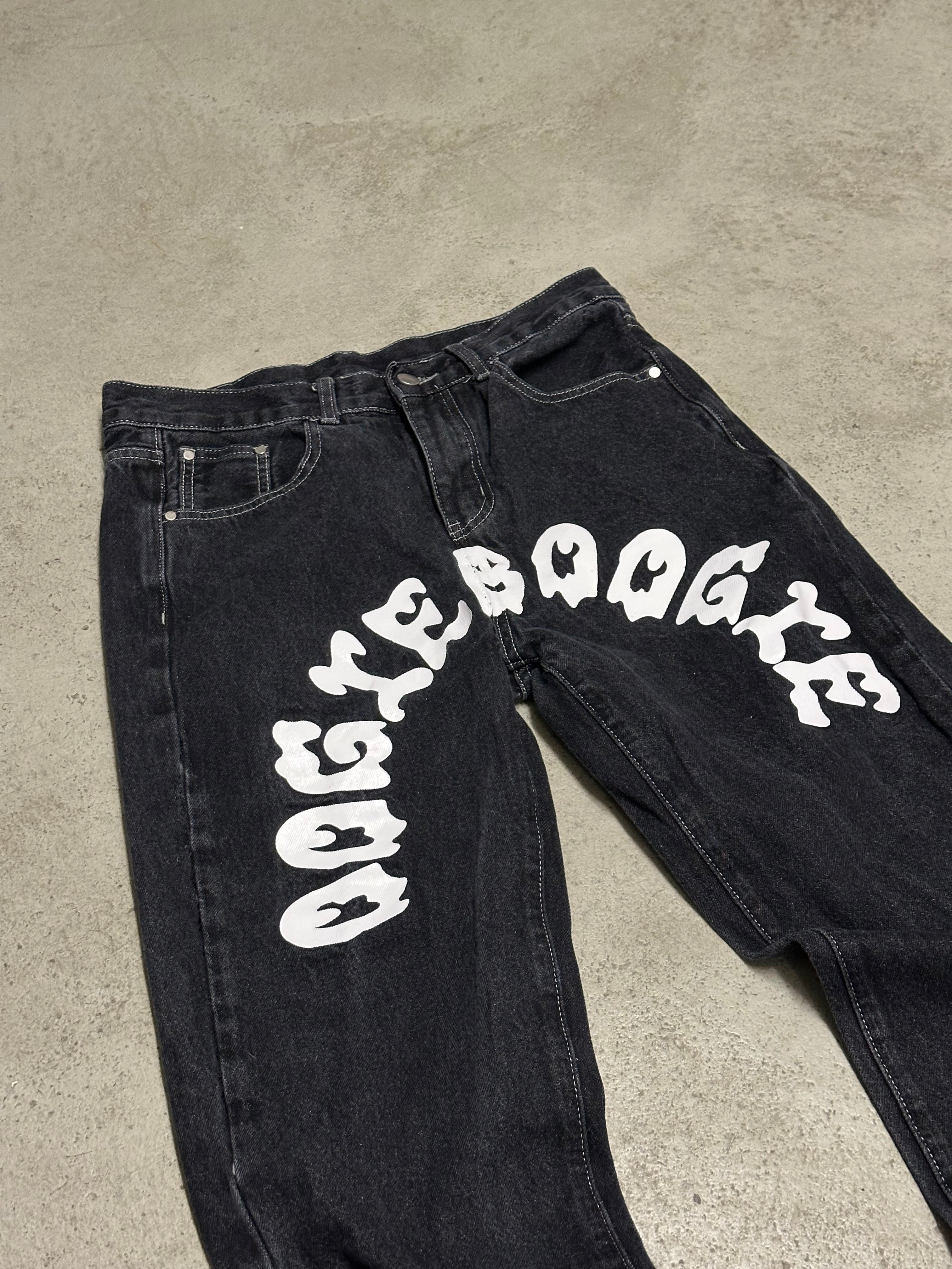 Bootleg Oogieboogie Straight Fit Jeans W30 L30 Schwarz