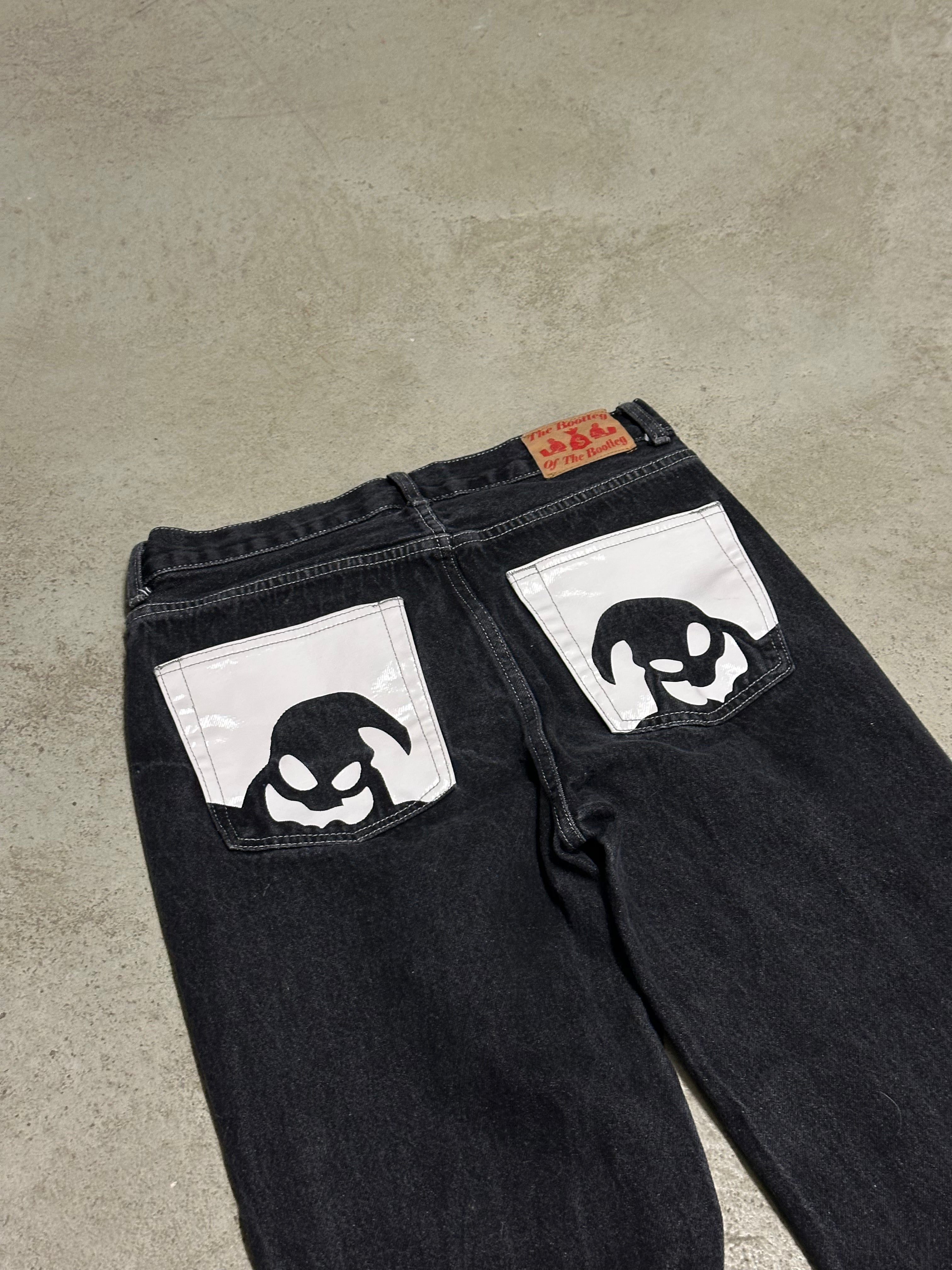 Bootleg Oogieboogie Straight Fit Jeans W30 L30 Schwarz
