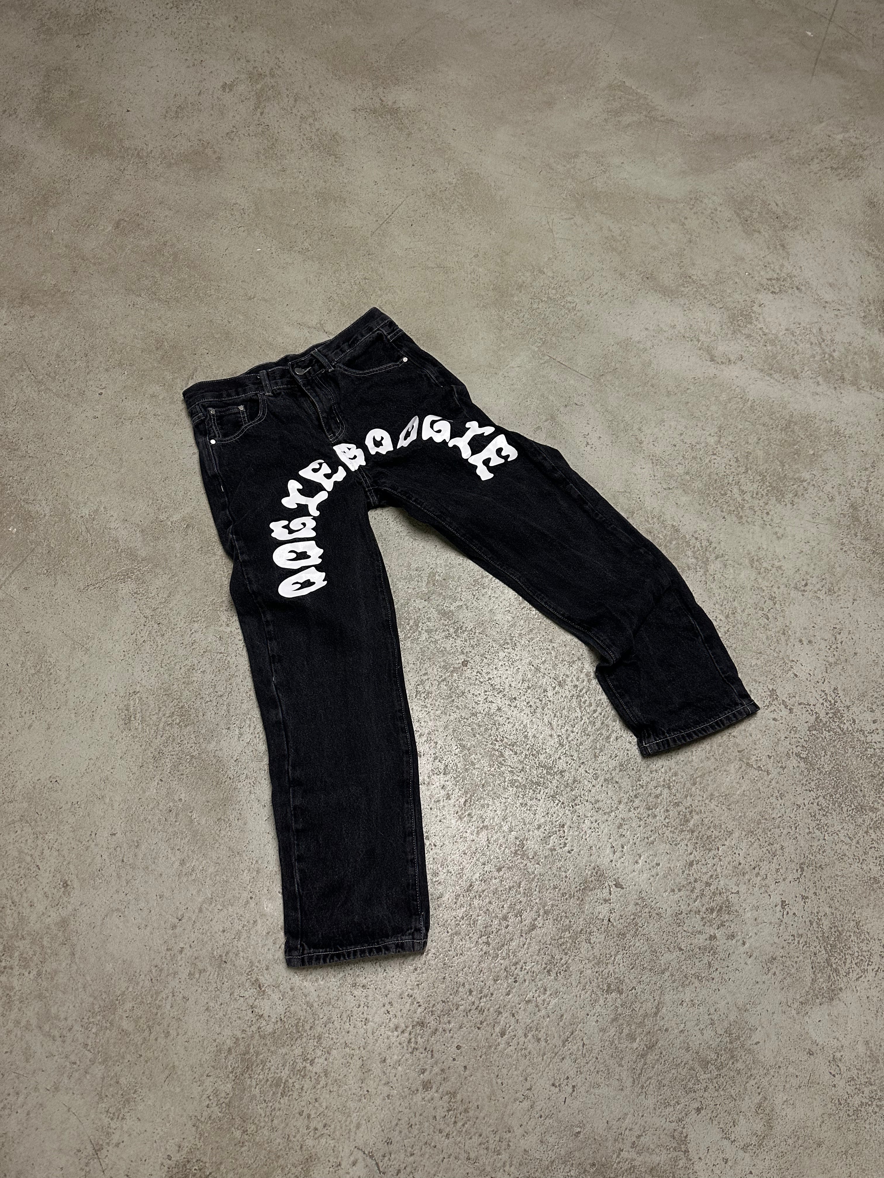 Bootleg Oogieboogie Straight Fit Jeans W30 L30 Schwarz