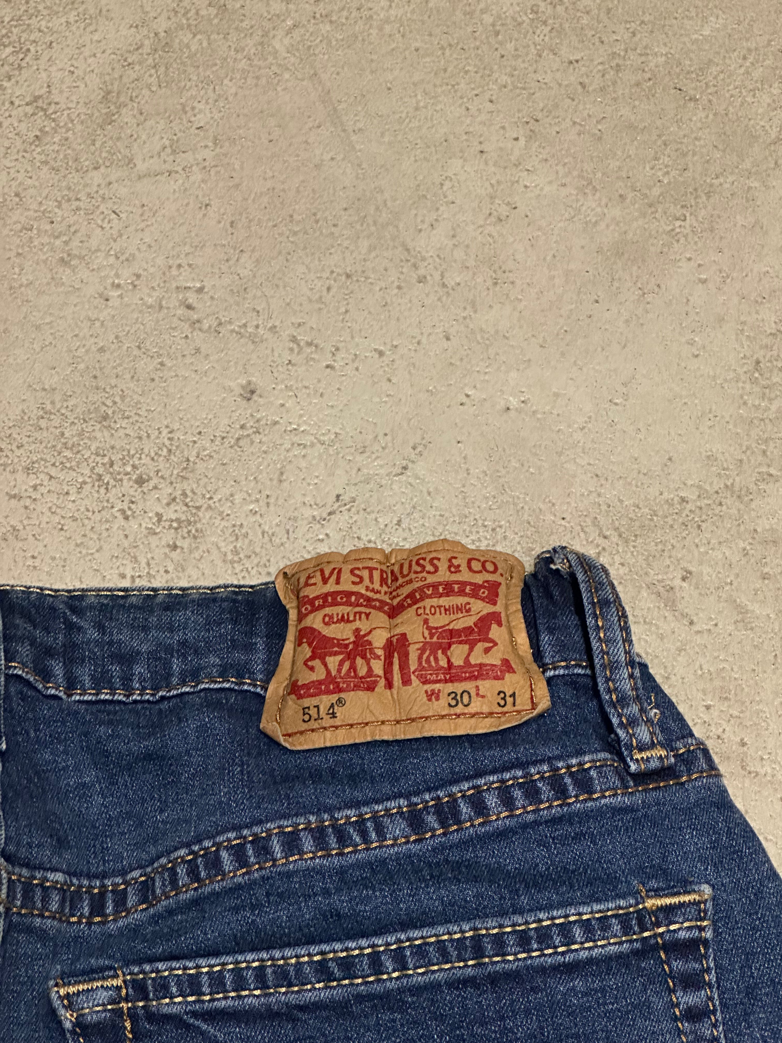 Vintage Levi’s 1of1 Patched Out 514 Straight Fit Jeans W30 L31