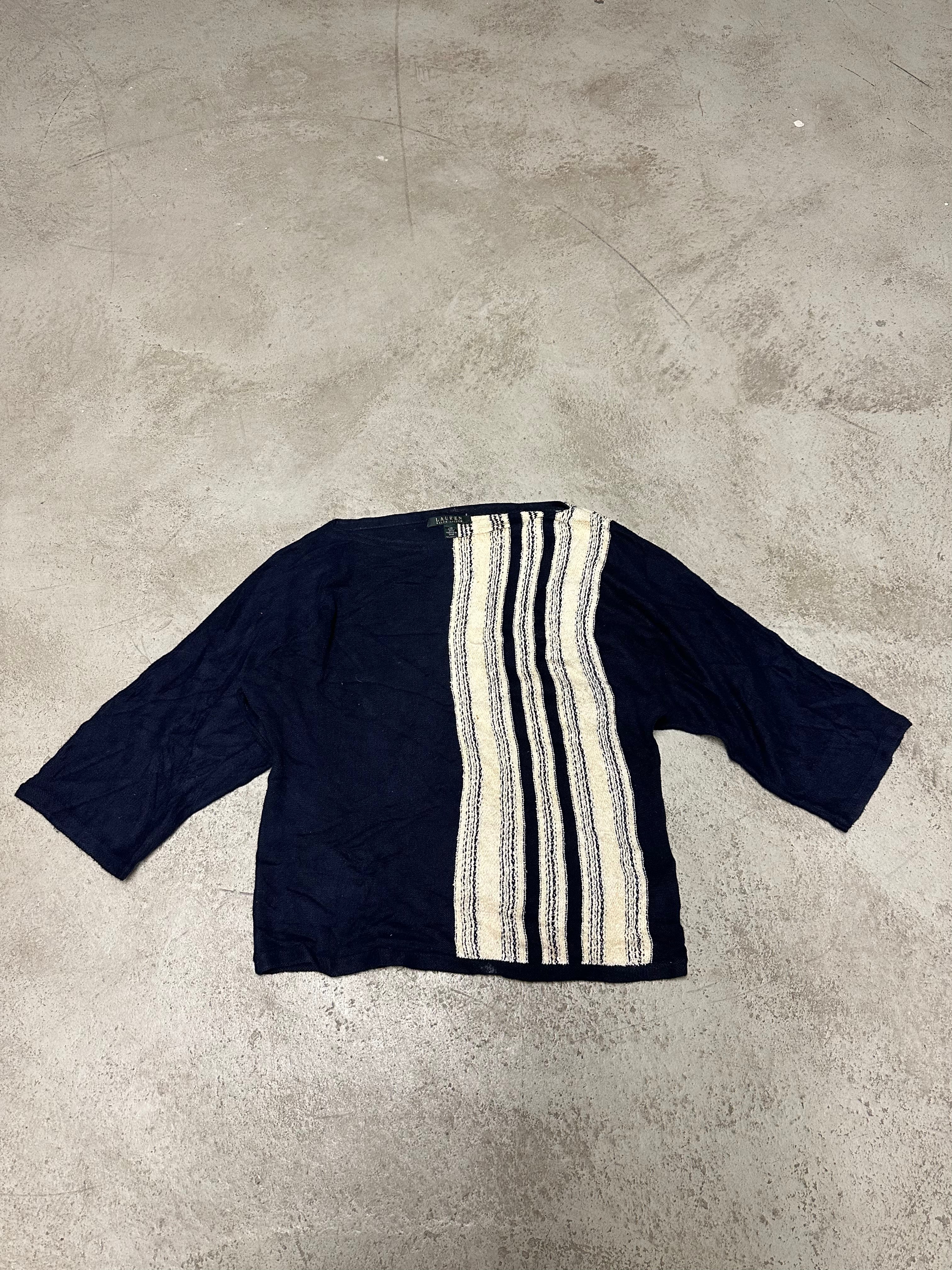 Vintage Ralph Lauren Knitshirt Blau L