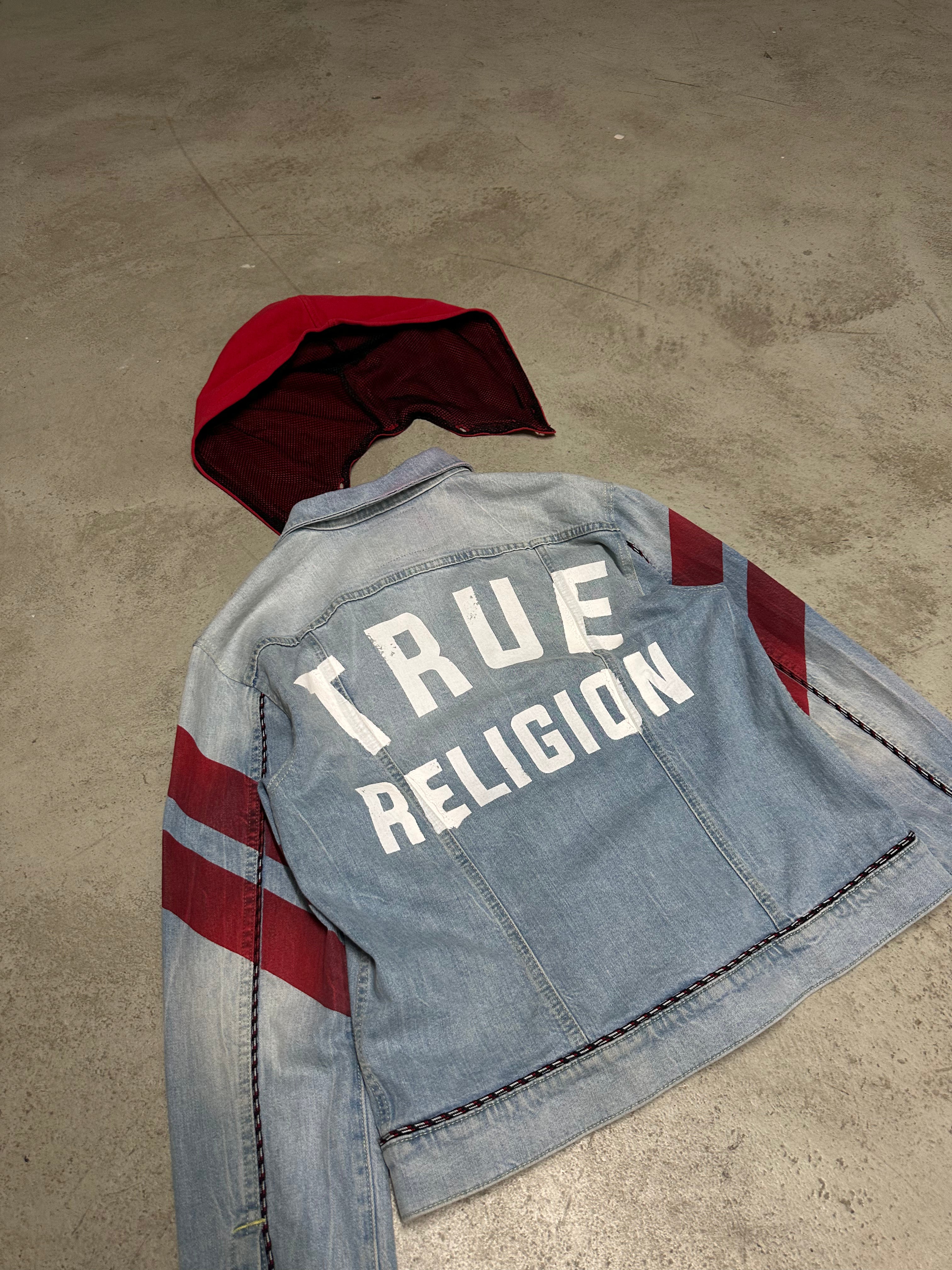 Vintage True Religion Jeansjacke Hellblau M