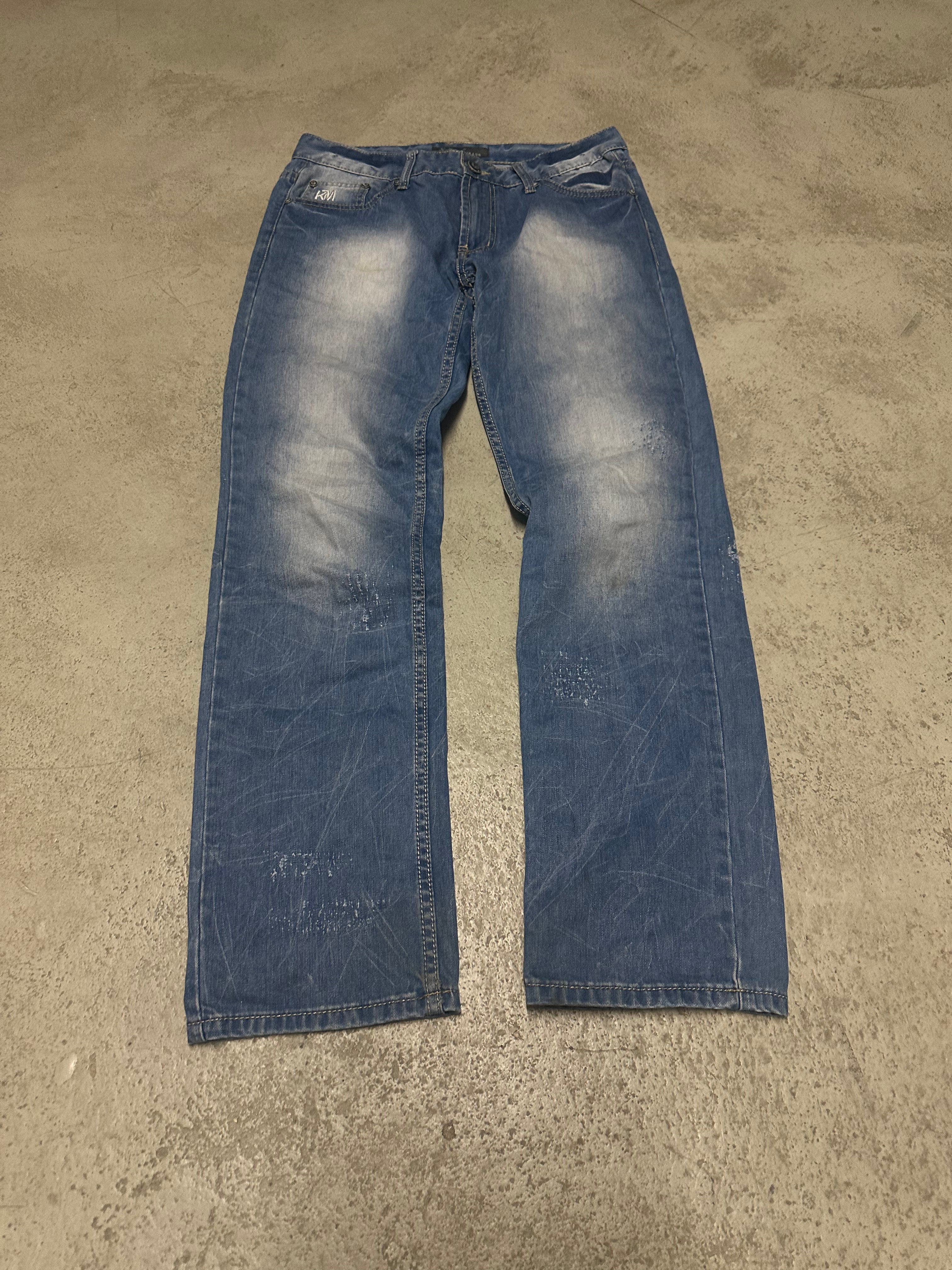 Vintage Kosmo Lupo Panta Straight Fit Jeans Light Blue W32