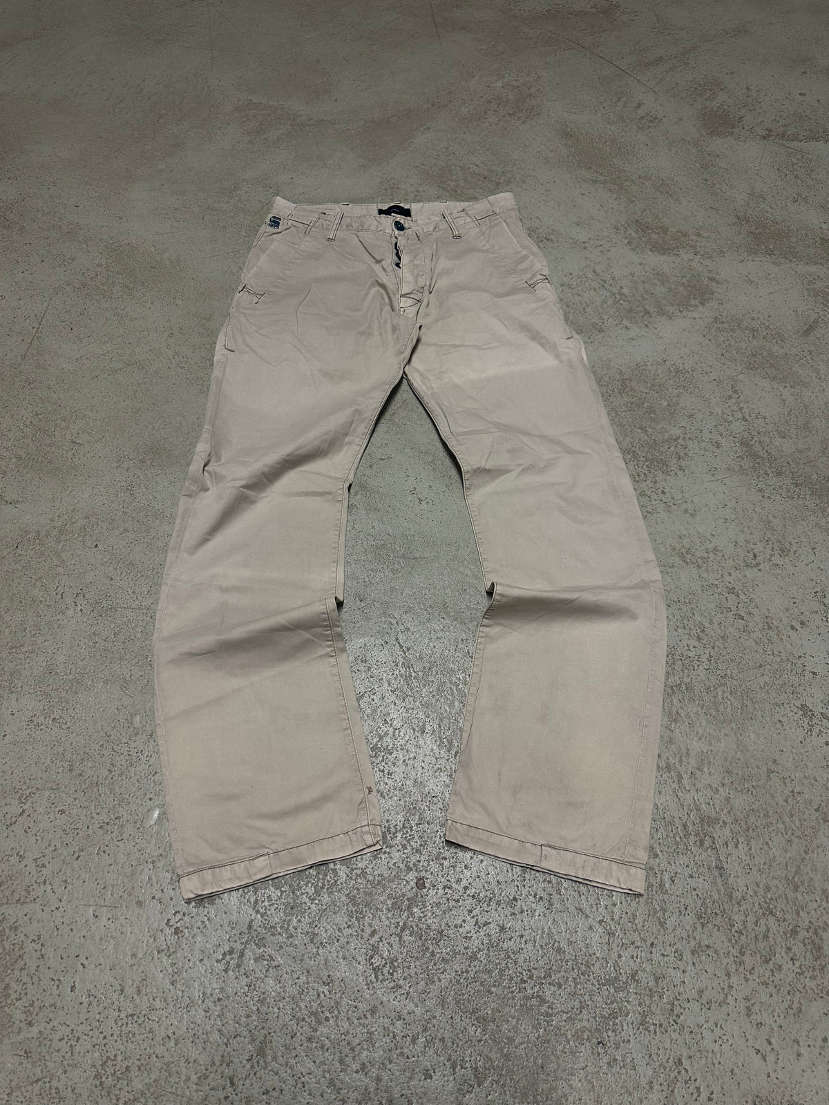 Vintage G-Star Raw Straight Fit Jeans Creme W30 L32