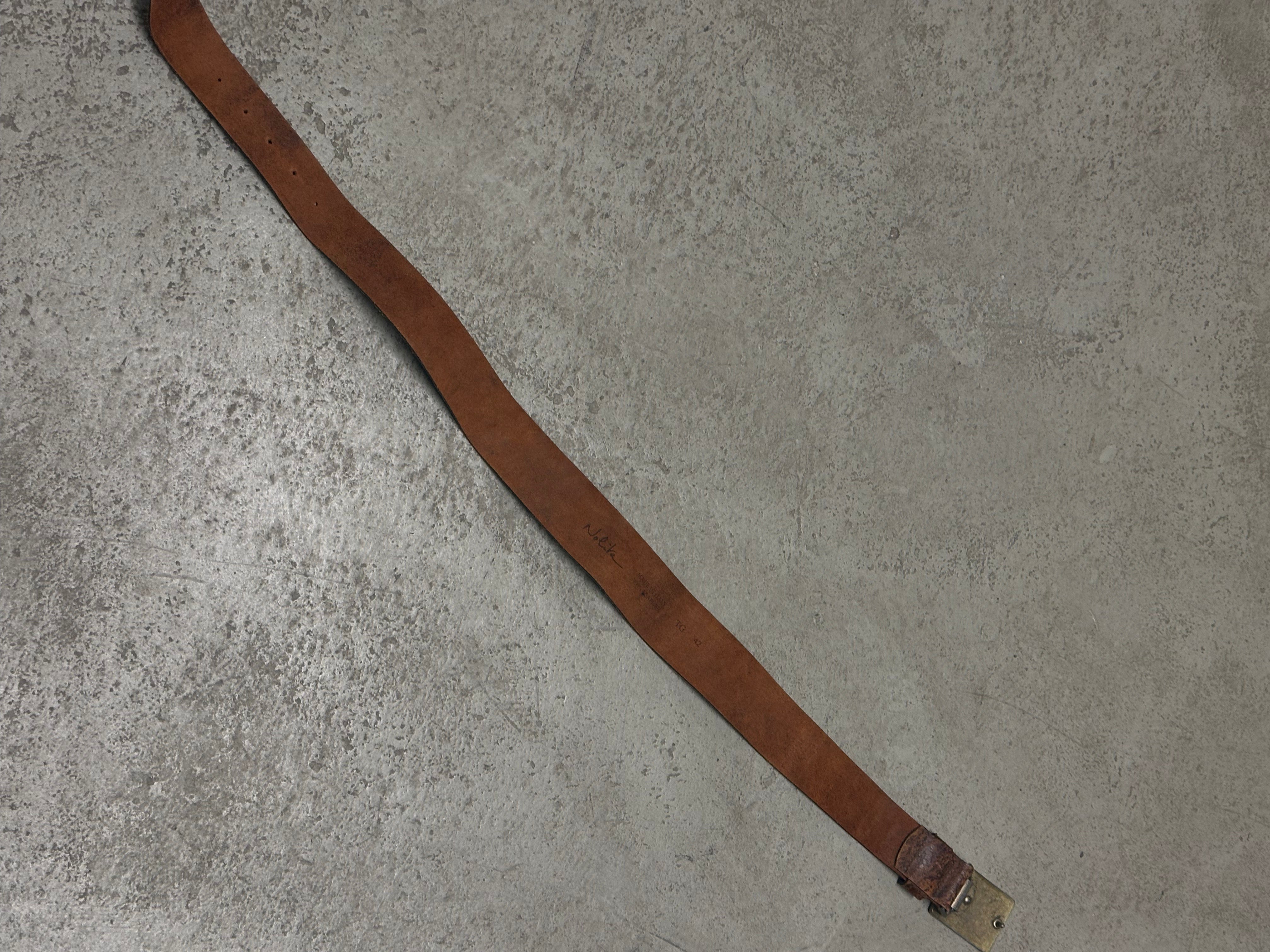 2000s Vintage Nolita NYC Distressed Ledergürtel – 90 cm
