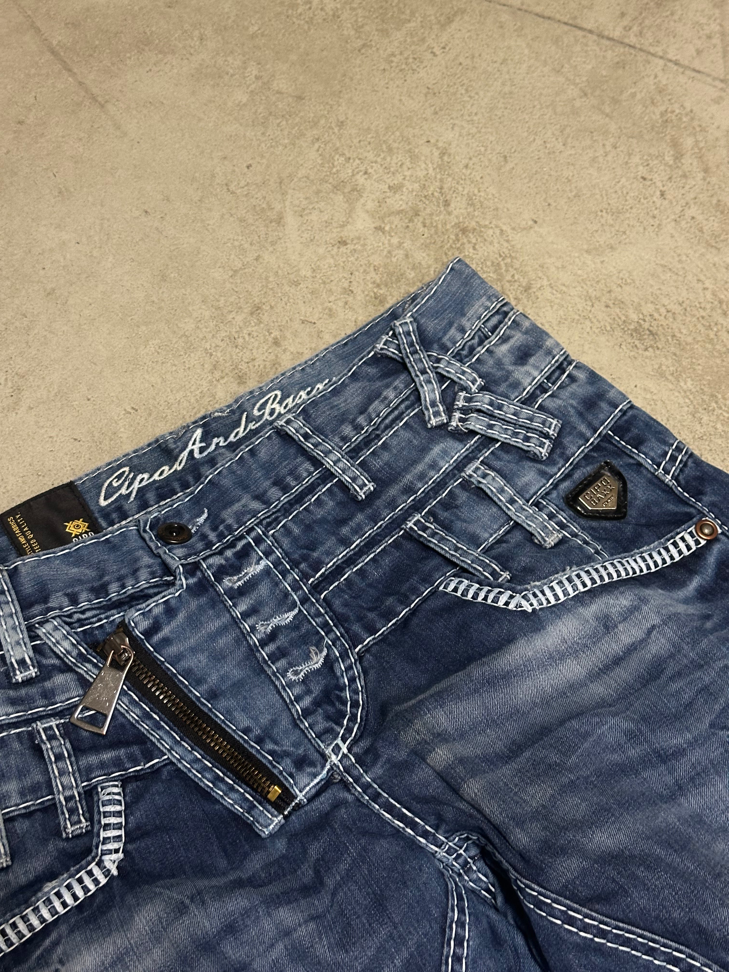 Cipo & Baxx Jeans Tripple Belt – Blue Denim – W33 L32