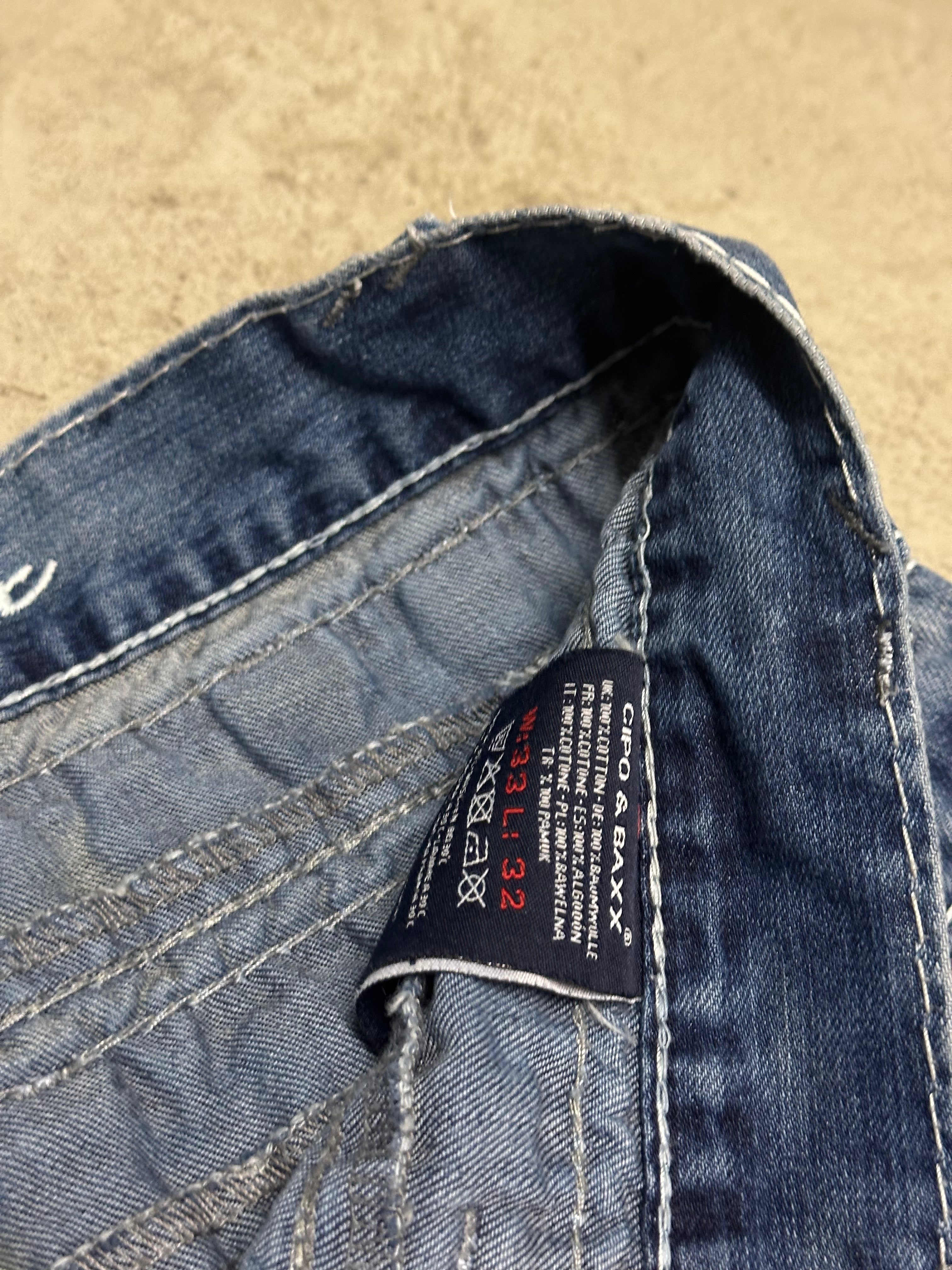 Cipo & Baxx Jeans Tripple Belt – Blue Denim – W33 L32