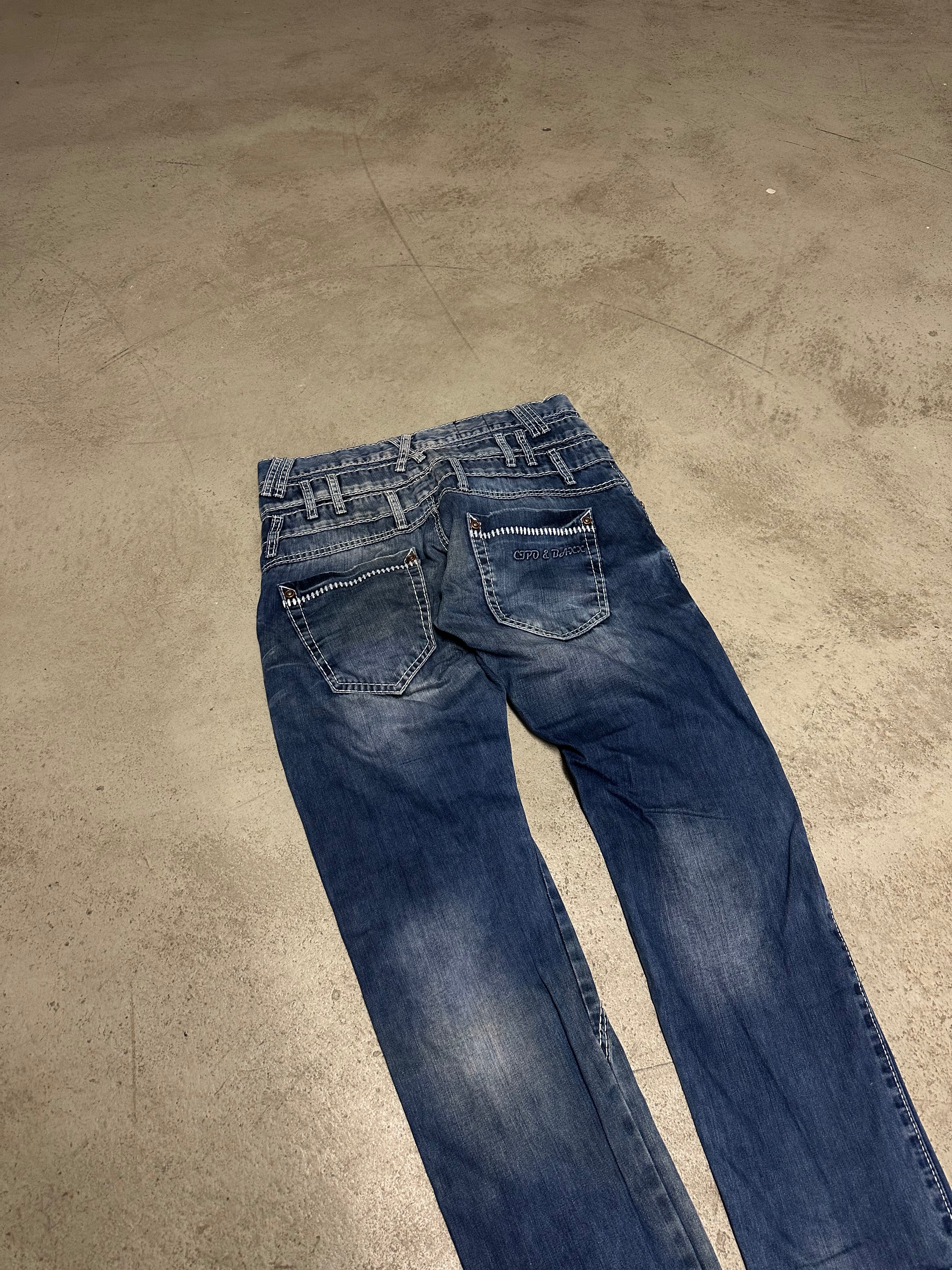Cipo & Baxx Jeans Tripple Belt – Blue Denim – W33 L32