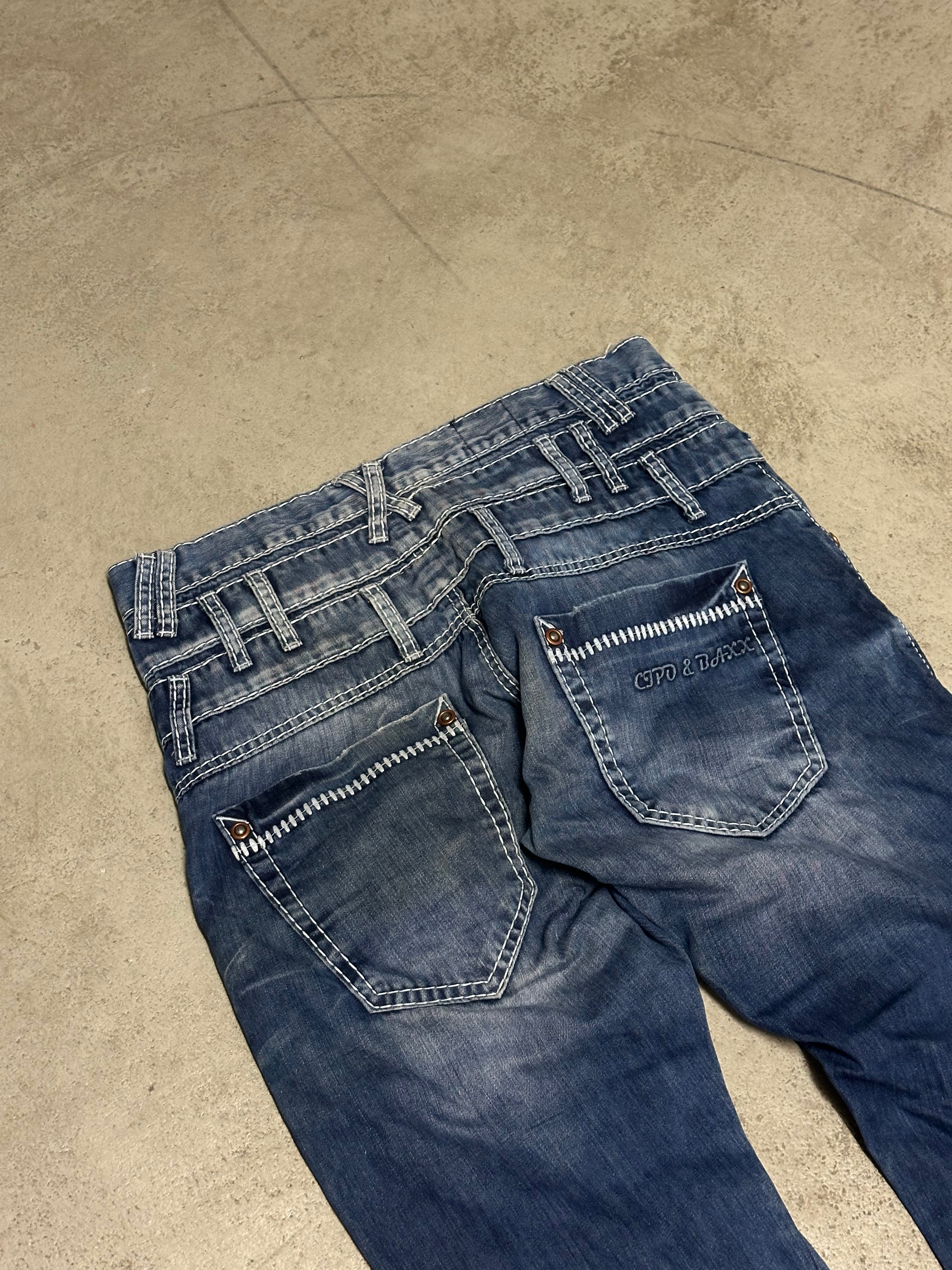 Cipo & Baxx Jeans Tripple Belt – Blue Denim – W33 L32