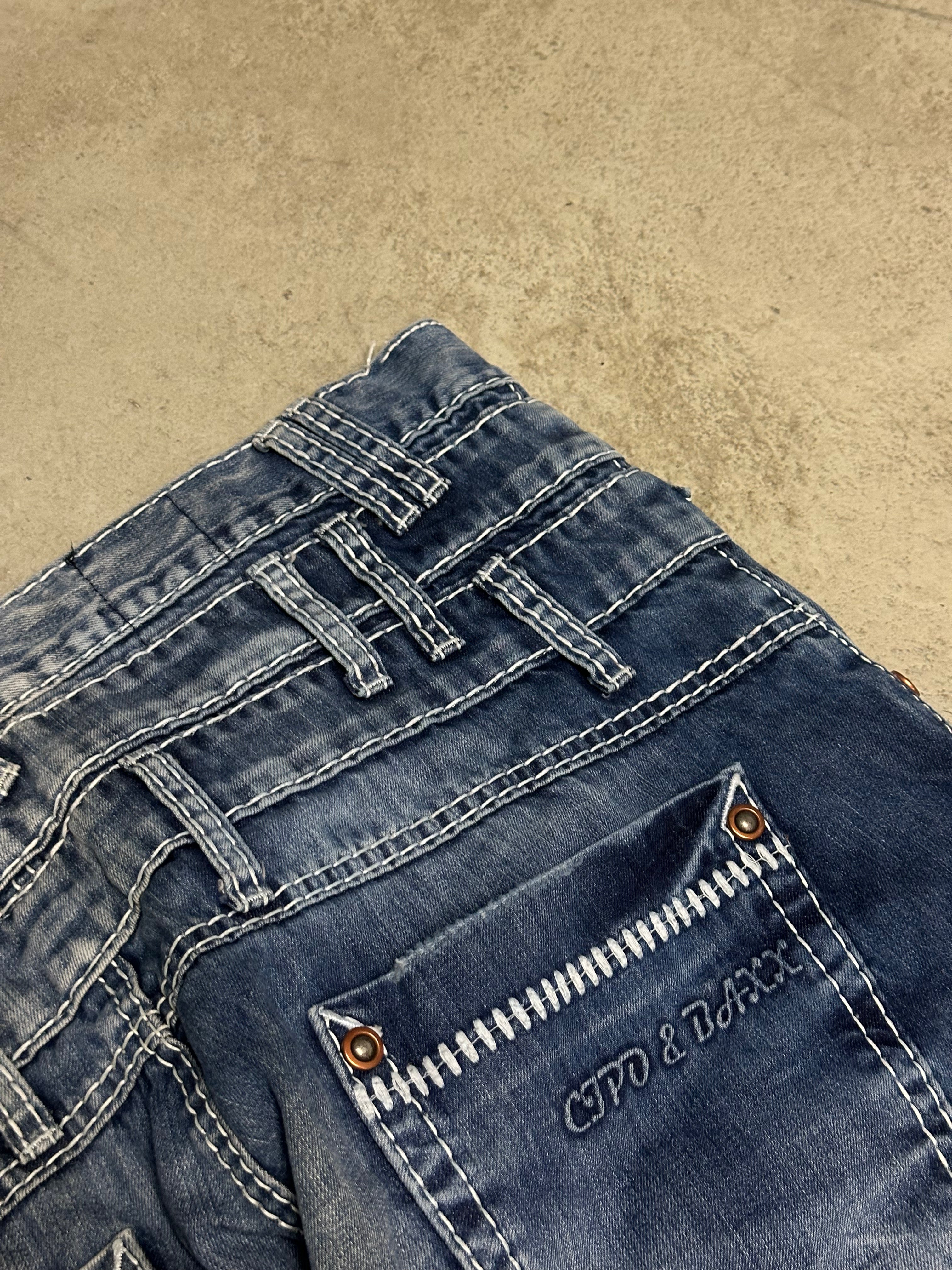 Cipo & Baxx Jeans Tripple Belt – Blue Denim – W33 L32