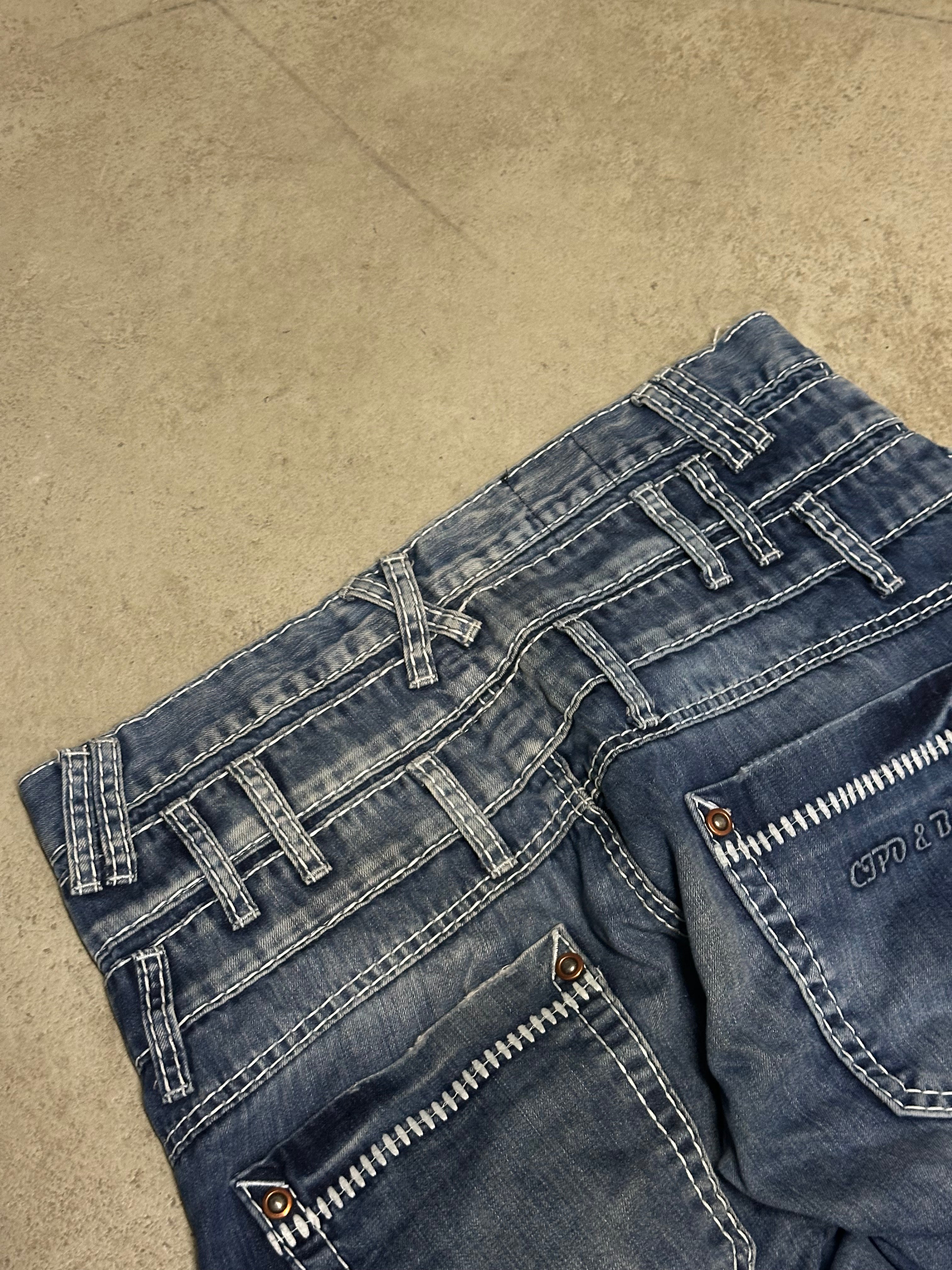 Cipo & Baxx Jeans Tripple Belt – Blue Denim – W33 L32