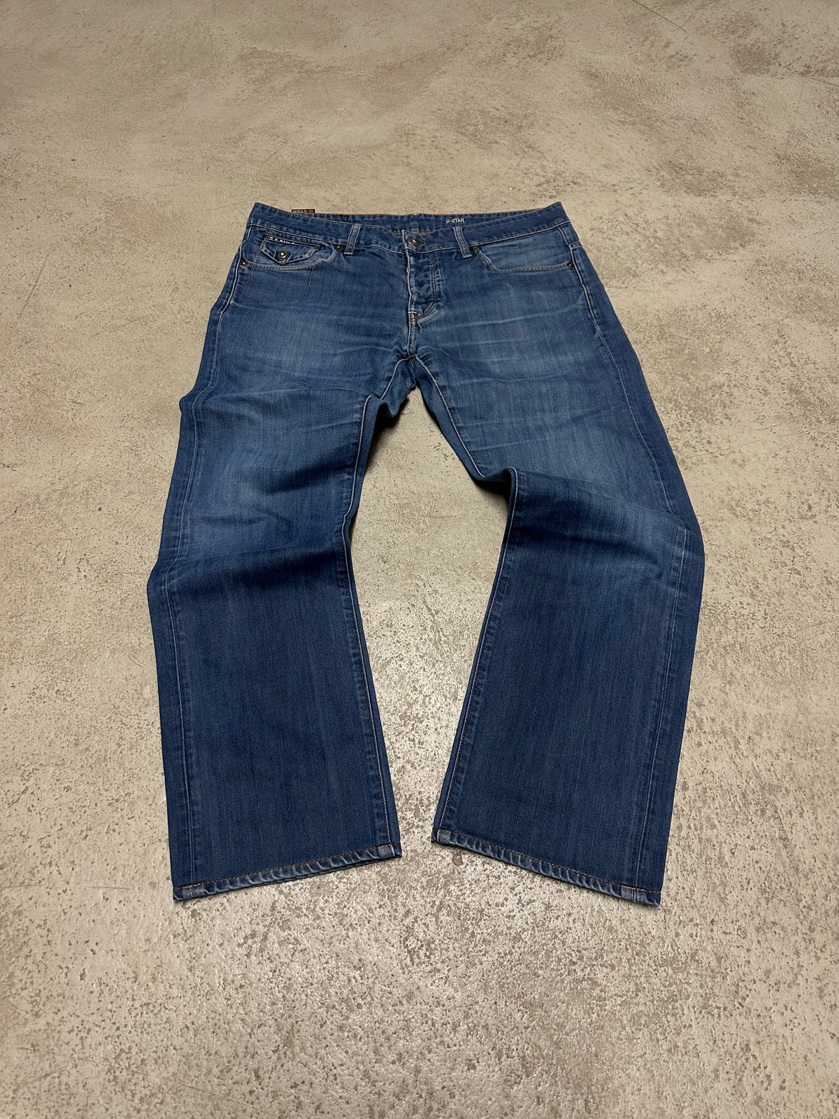 G-Star Raw Attac Straight Fit Jeans – W34 L30 (Blau)