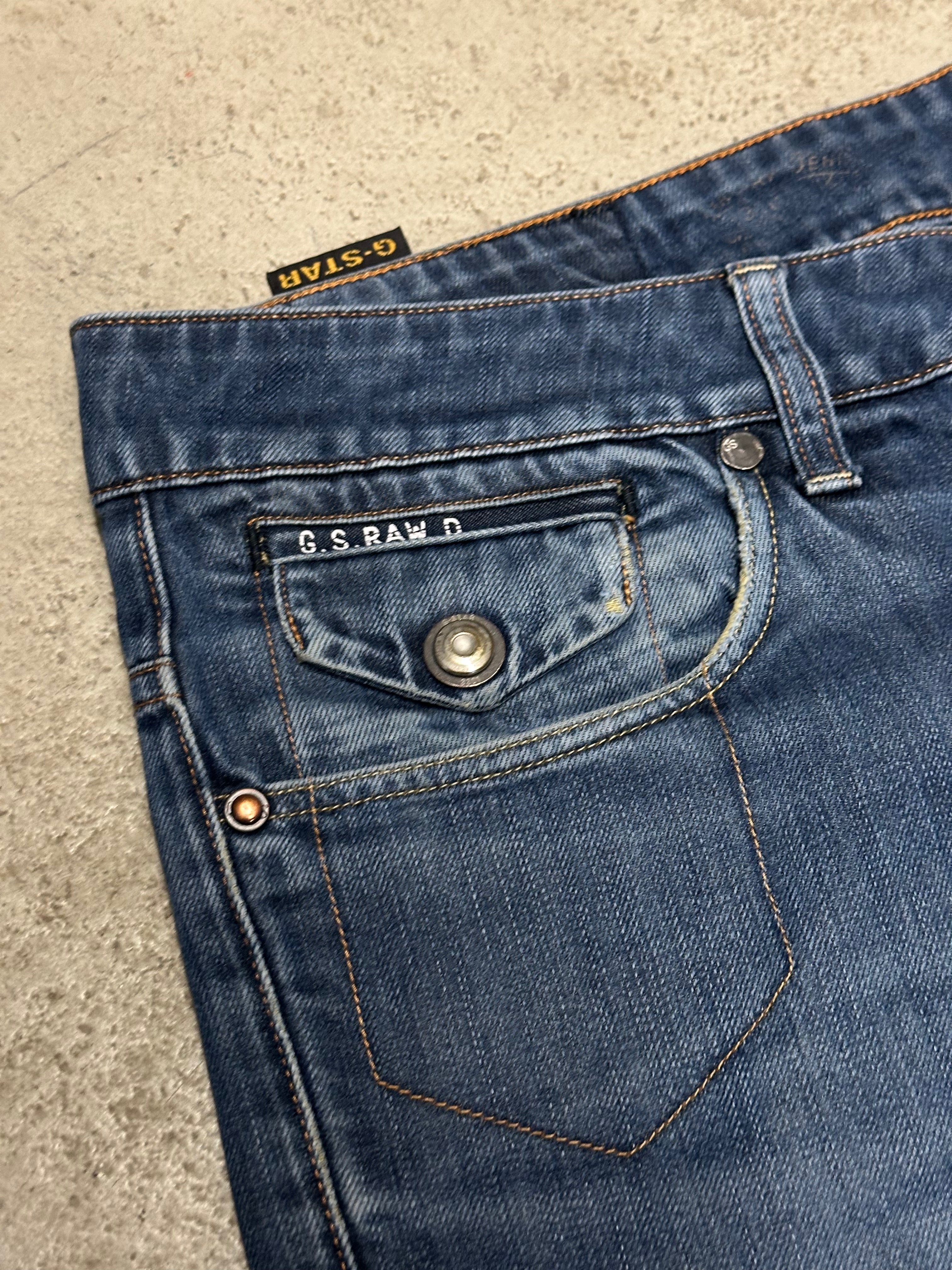 G-Star Raw Attac Straight Fit Jeans – W34 L30 (Blau)