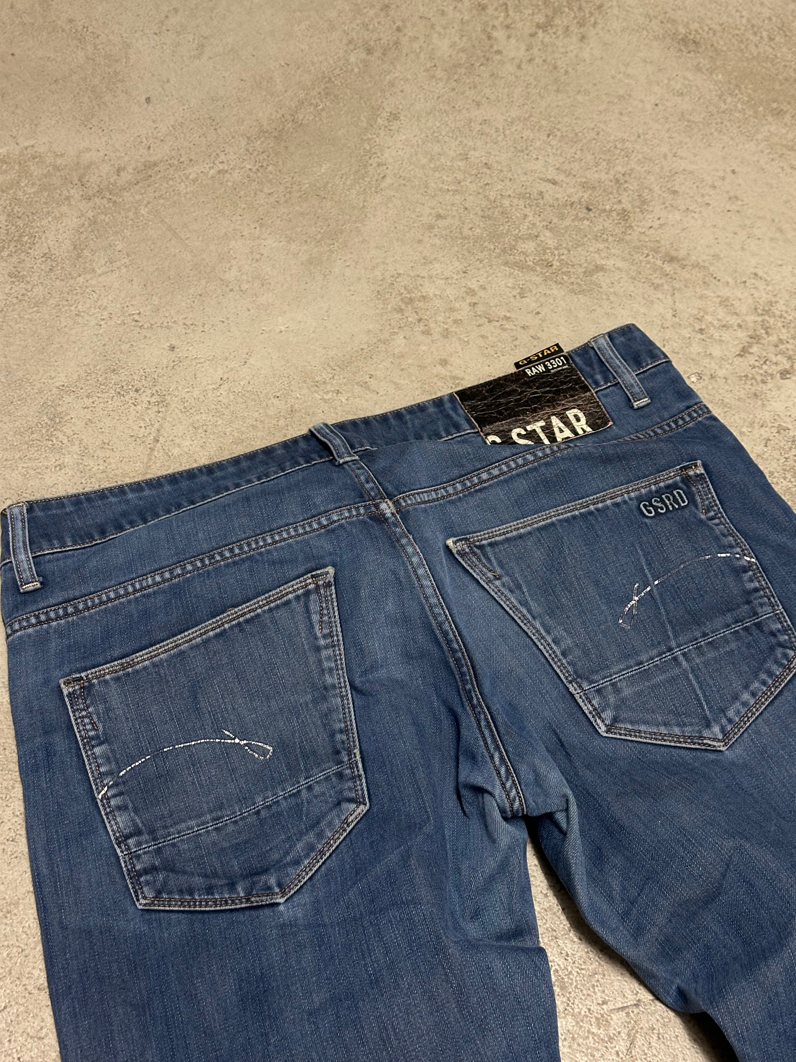 G-Star Raw Attac Straight Fit Jeans – W34 L30 (Blau)