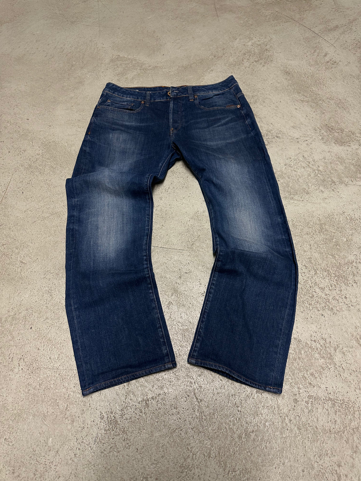G-Star Raw Attac Straight Fit Jeans – W31 L32 (Dunkelblau)