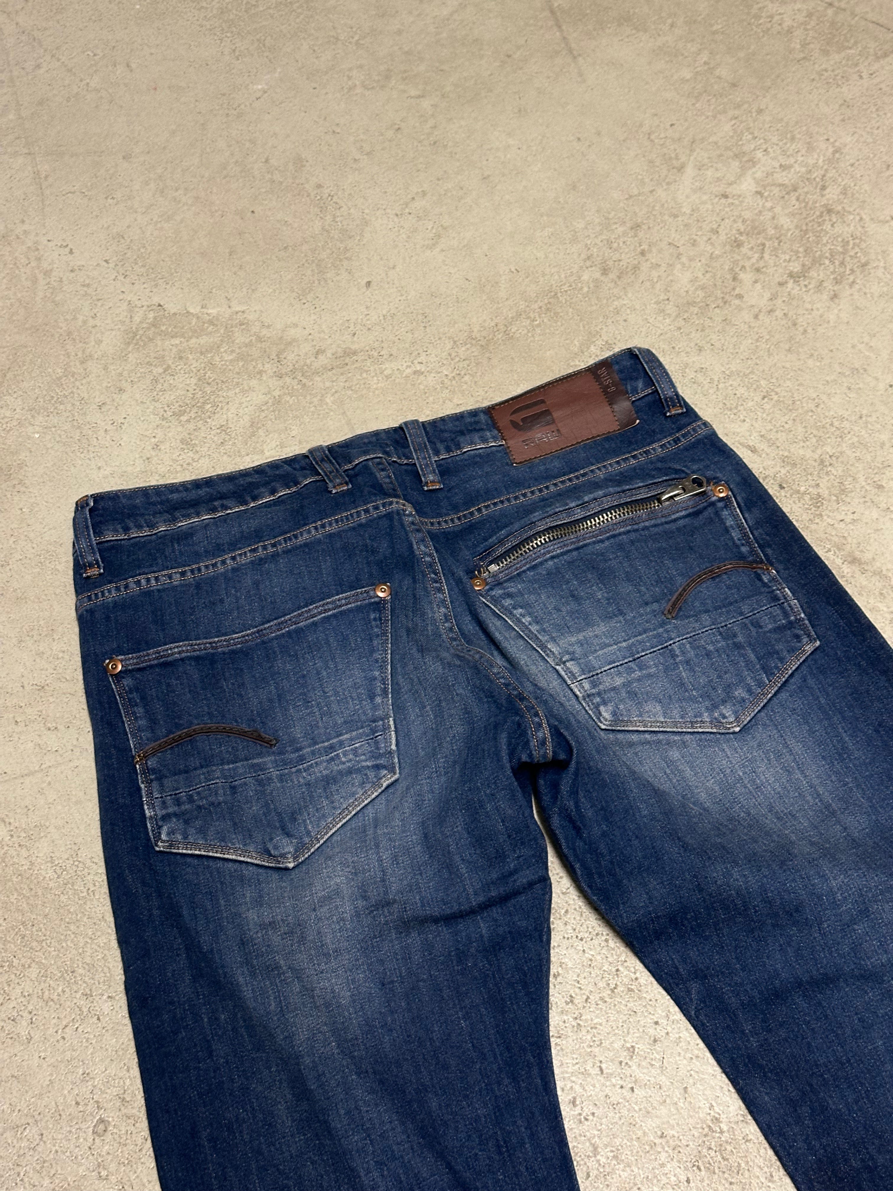 G-Star Raw Attac Straight Fit Jeans – W31 L32 (Dunkelblau)