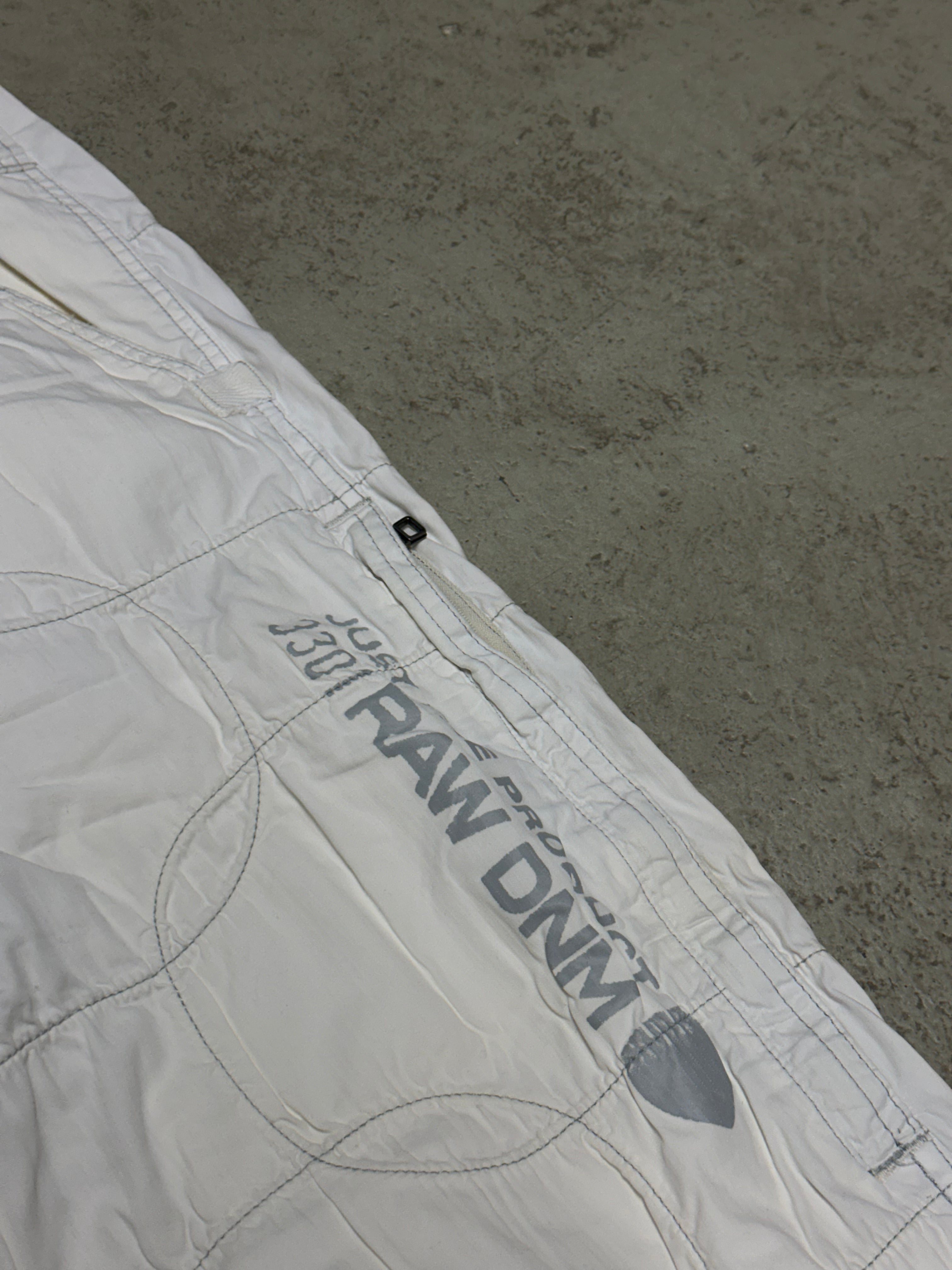 Seltene! Vintage G-Star Raw Baggy Patched Out Hose – Weiß