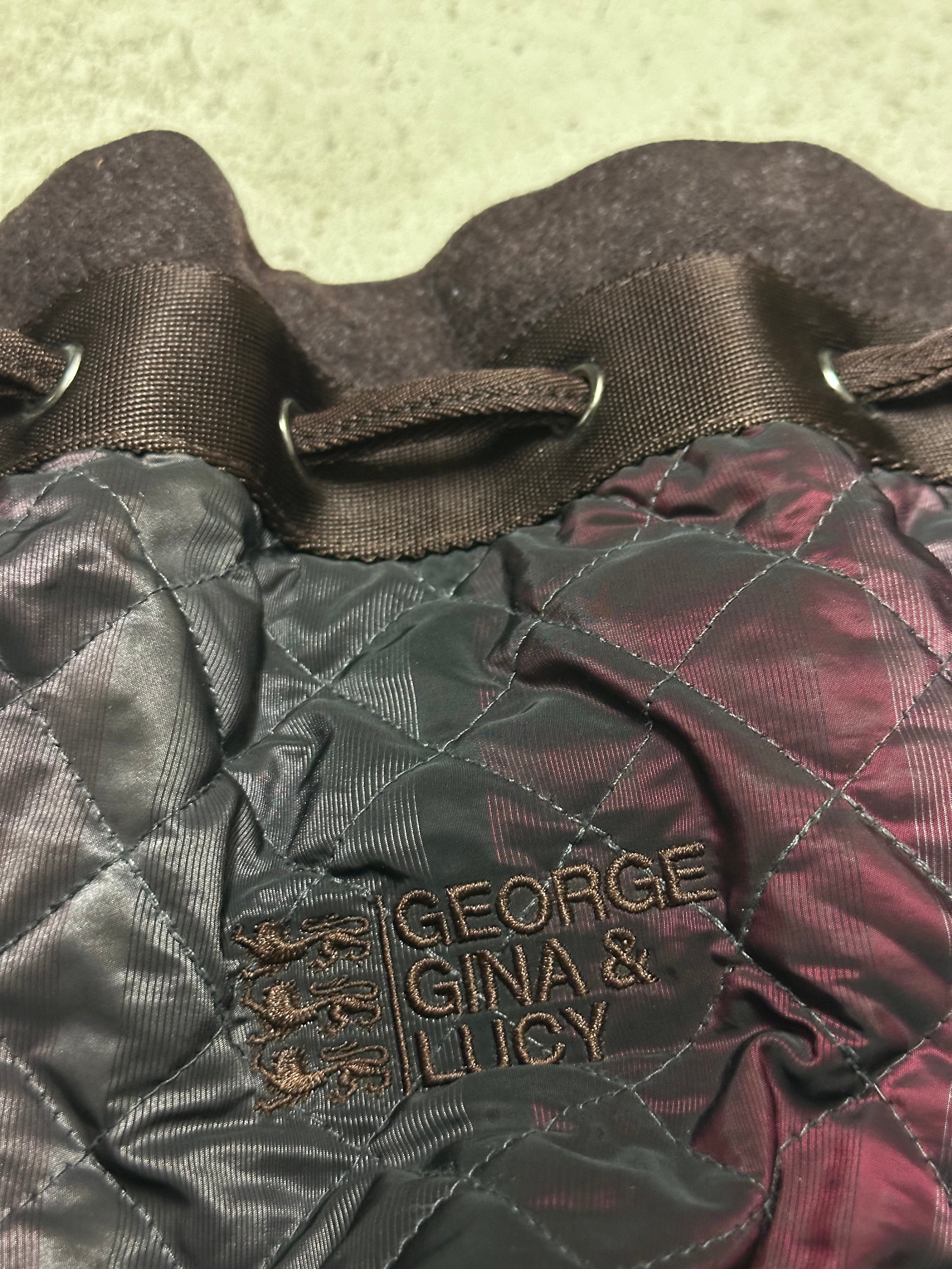 Vintage George Gina & Lucy Handtasche – Freshly Squeezed Kisses (Schwarz/Rot)