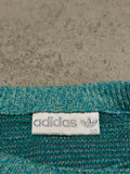 Vintage Adidas Strickpullover – Größe M (Türkis/Babyblau)