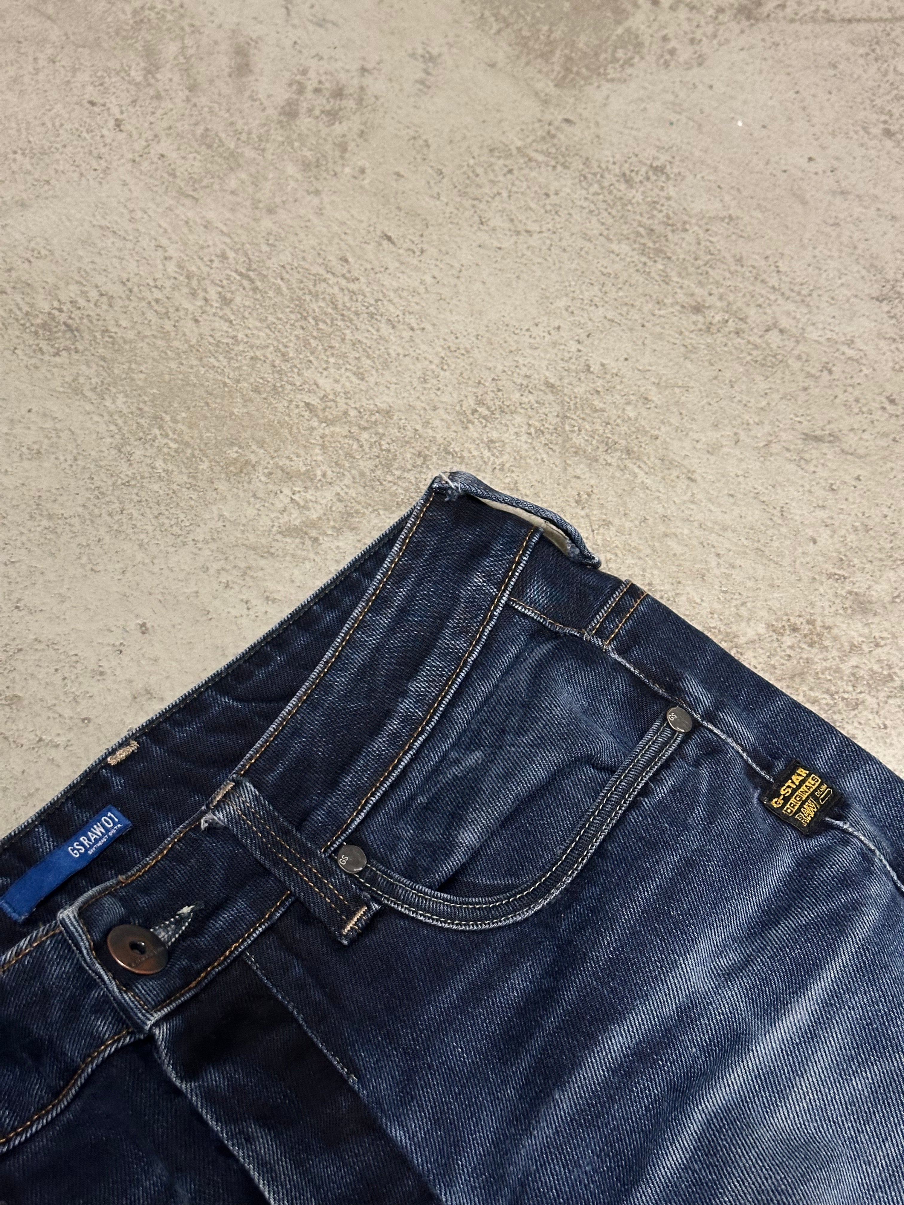 G-Star Raw Attac Straight Fit Jeans – W31 L32 (Dunkelblau)