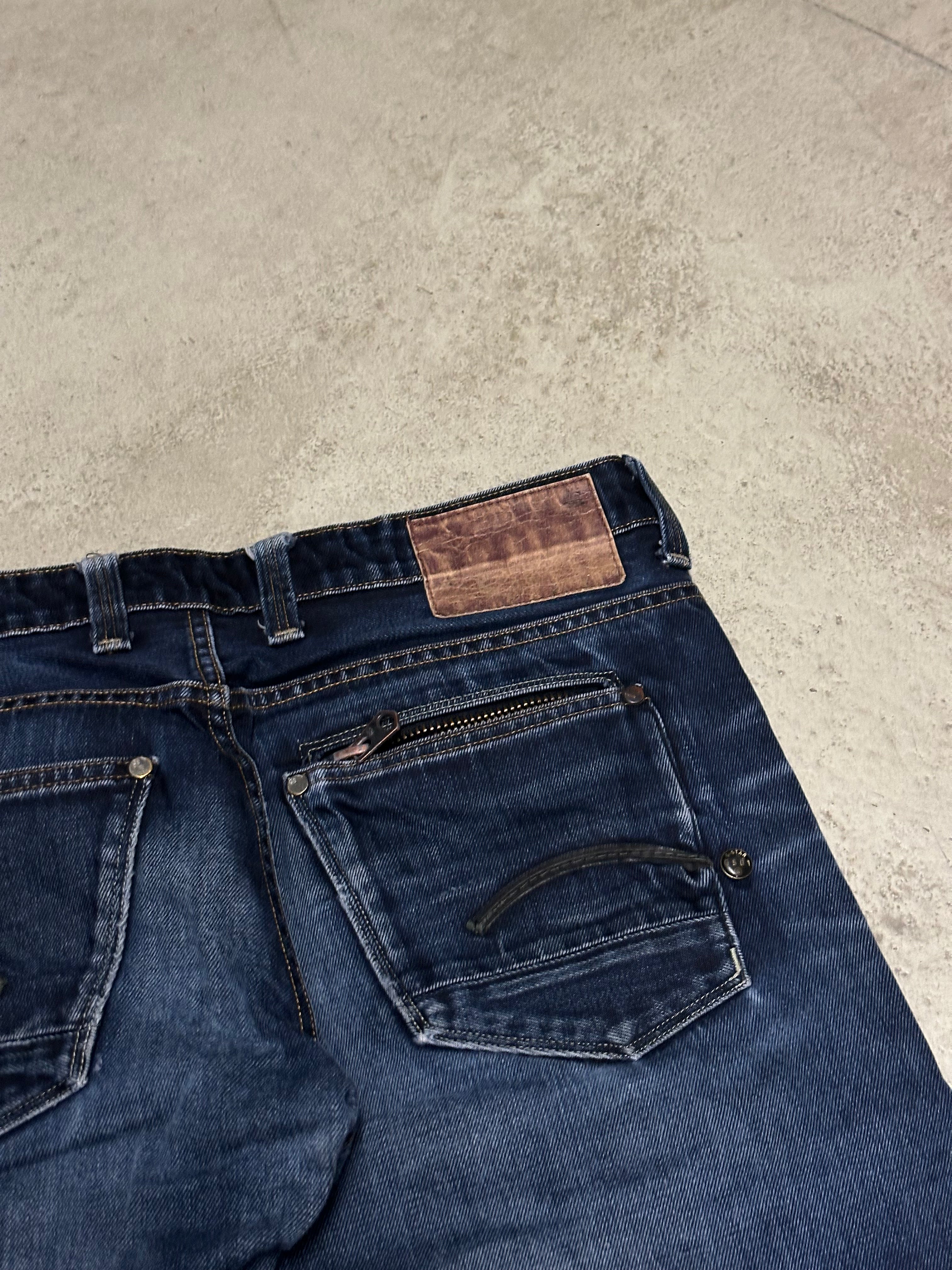 G-Star Raw Attac Straight Fit Jeans – W31 L32 (Dunkelblau)