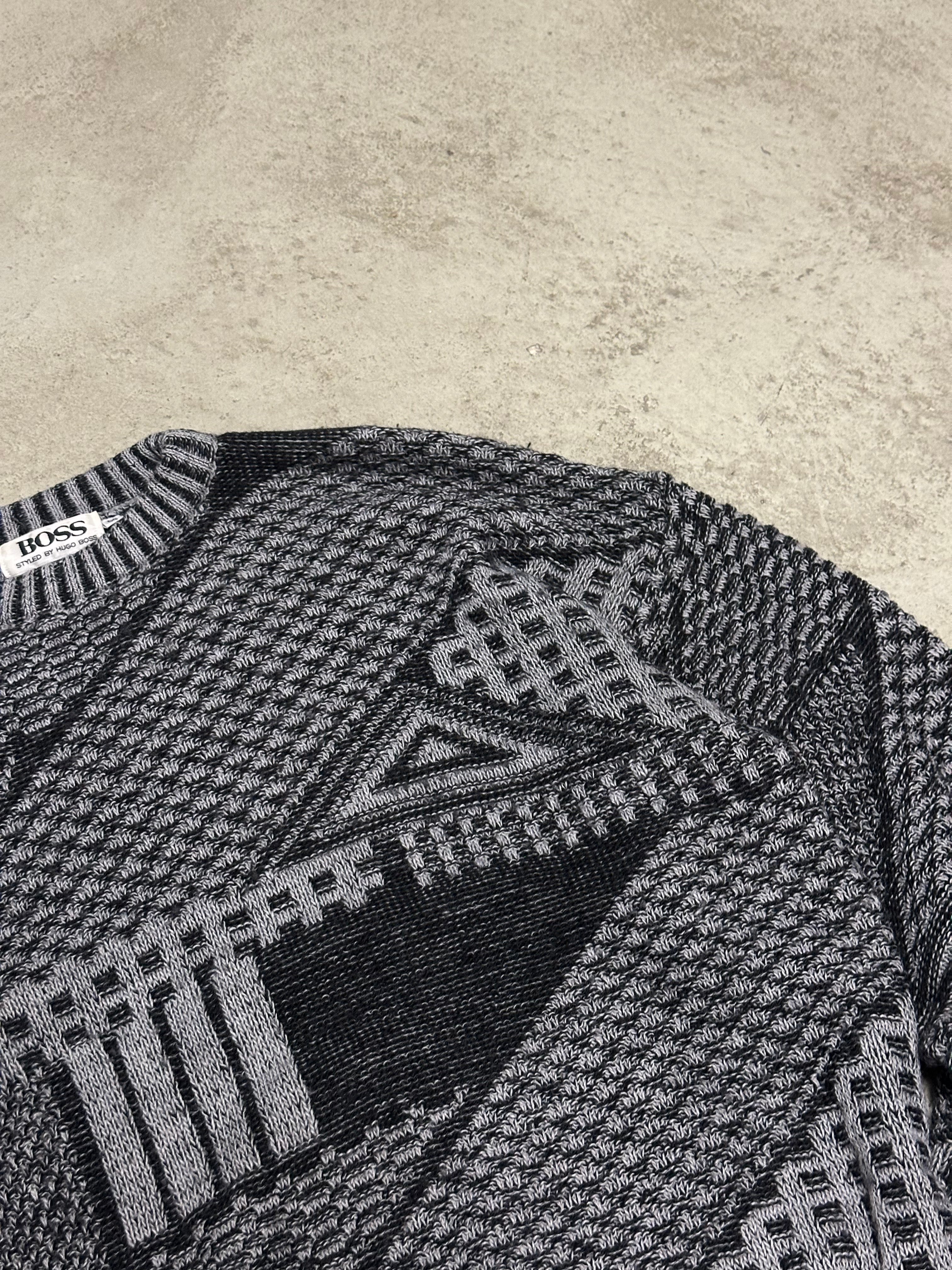 Vintage Hugo Boss Knitsweater – Größe XL – Grau