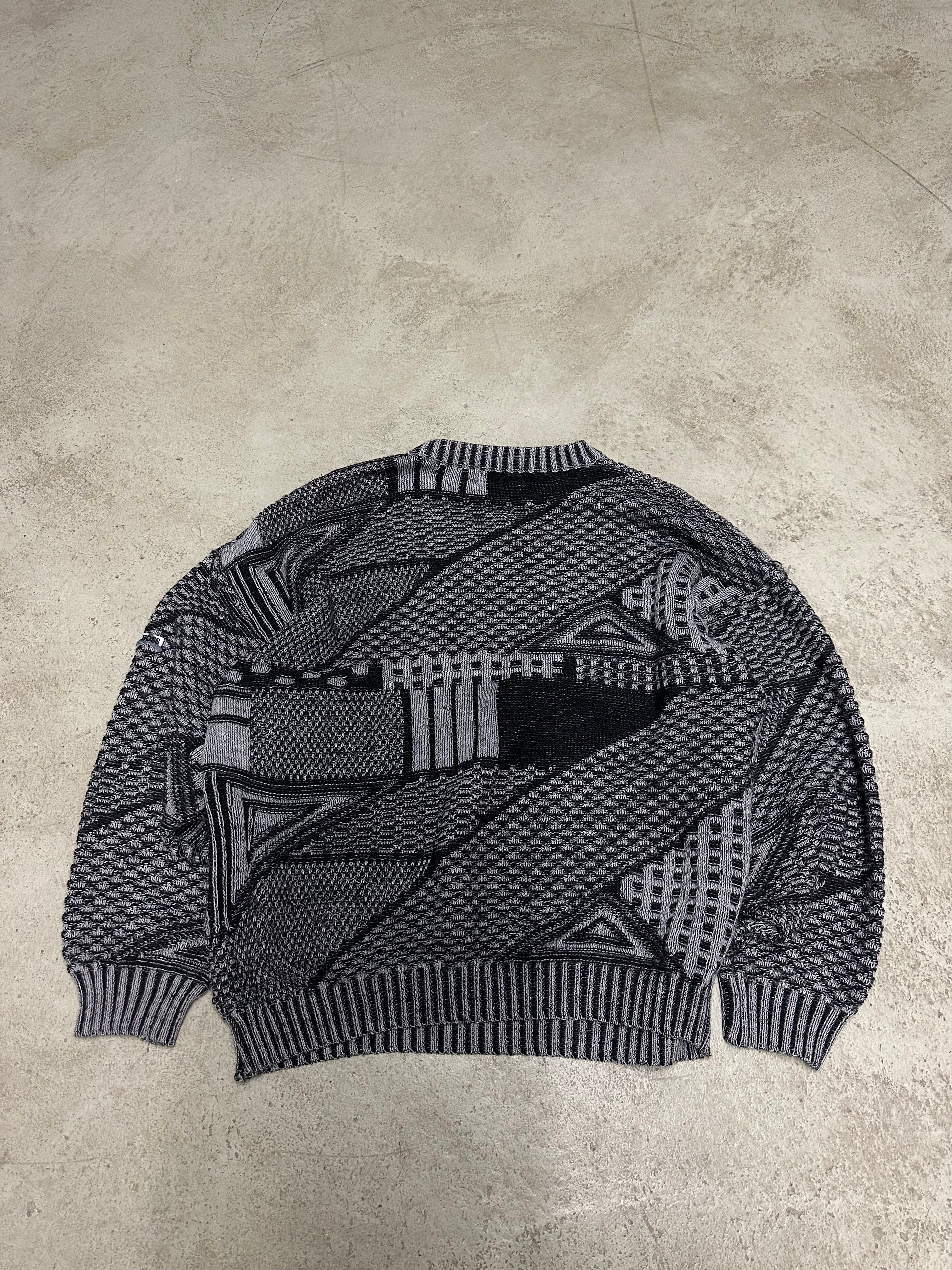 Vintage Hugo Boss Knitsweater – Größe XL – Grau