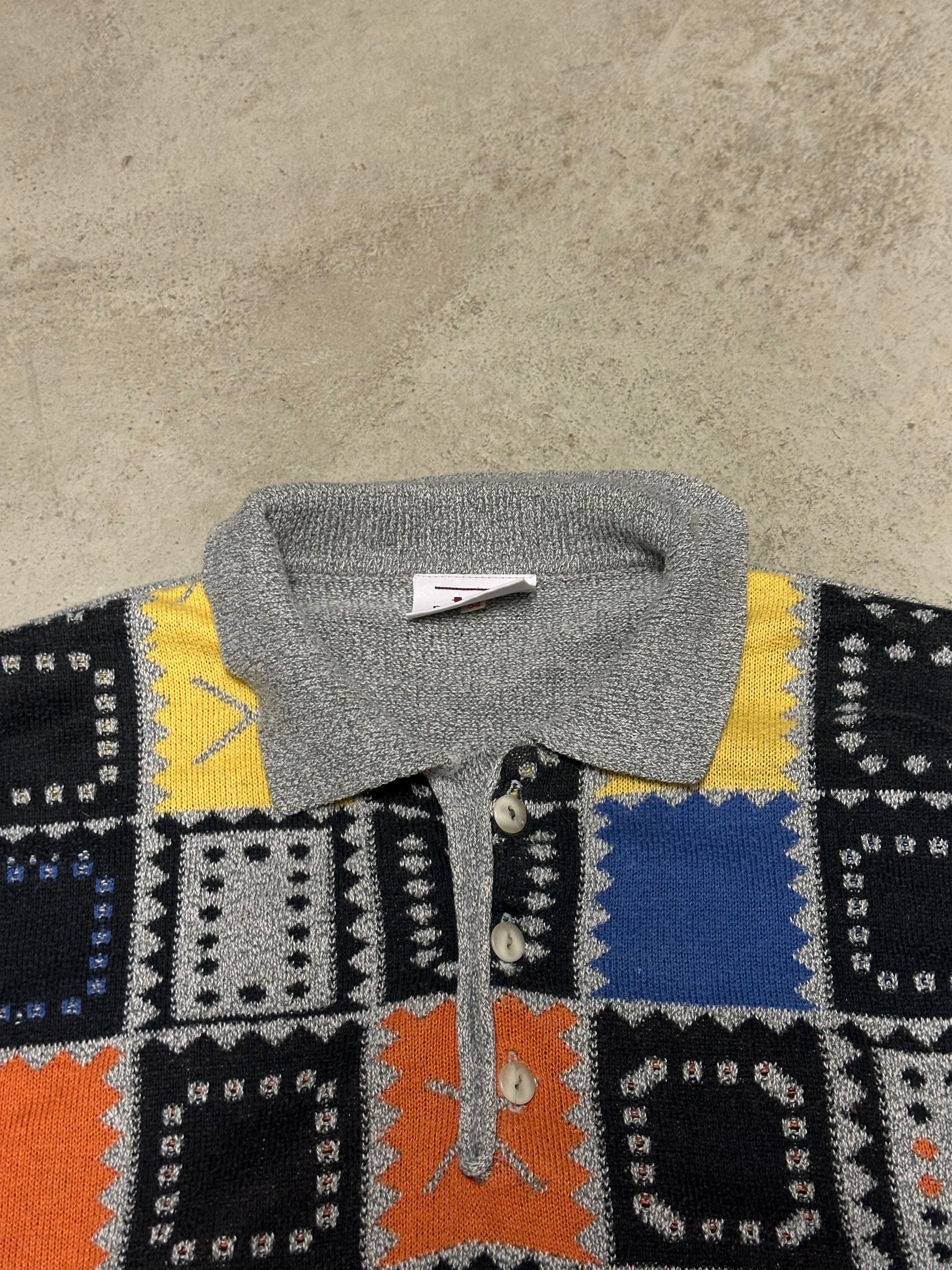 Vintage Fairbanks Polo-Strickpullover – Größe M