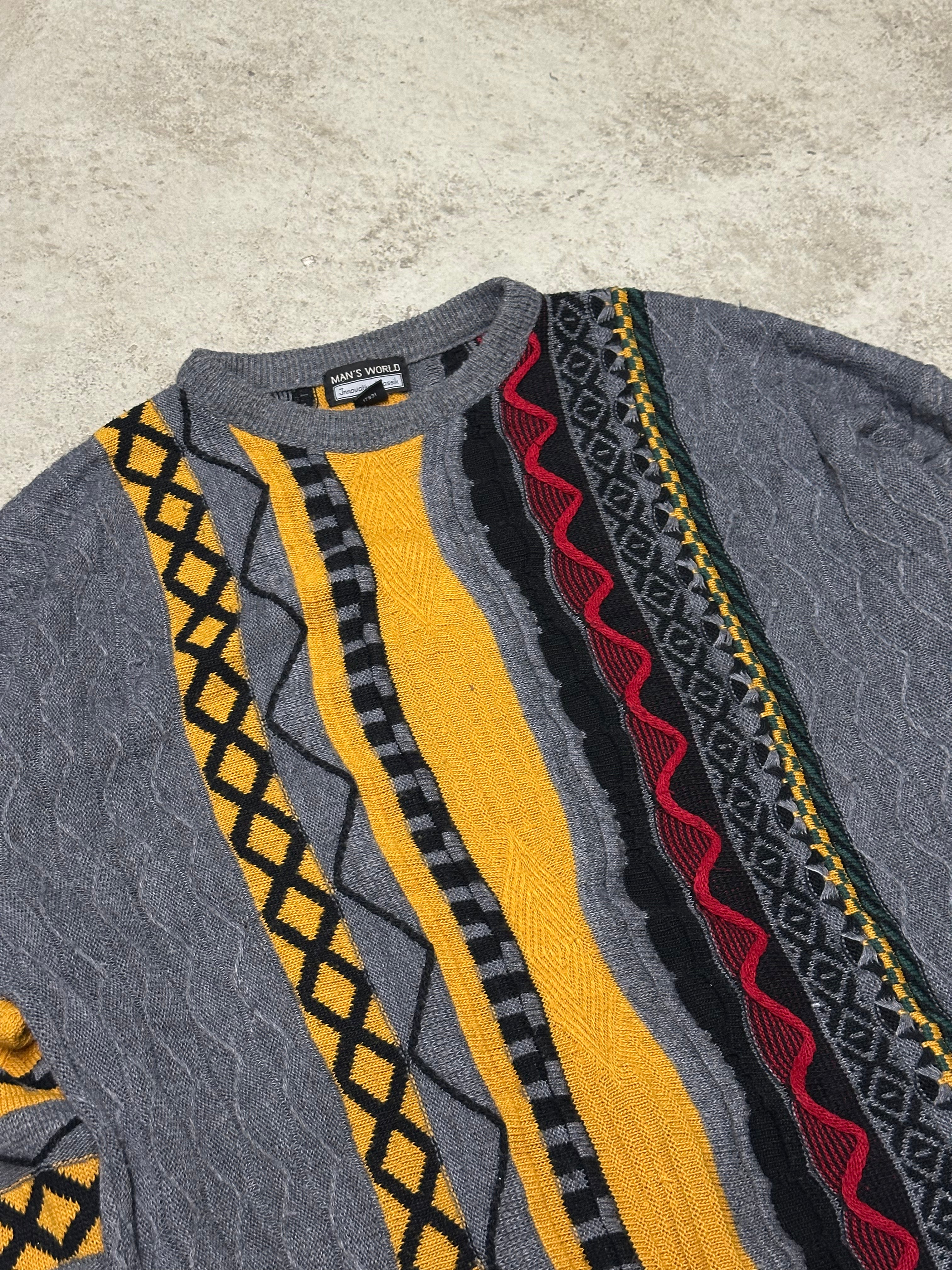 Vintage Carlo Colucci Type Men’s World Strickpullover – Größe M