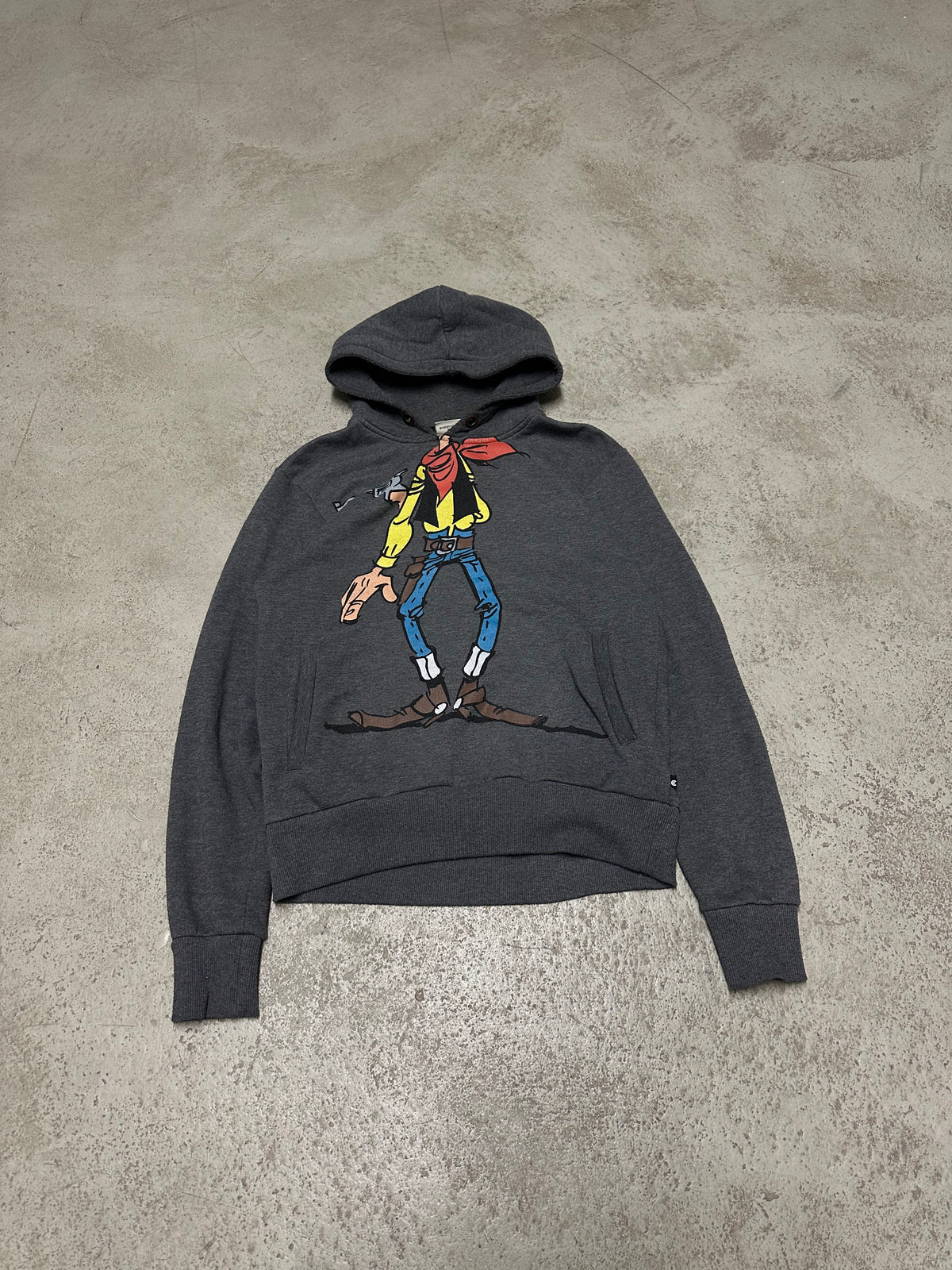 Vintage Lucky Luke Pullover – Größe M (Grau, 2010)
