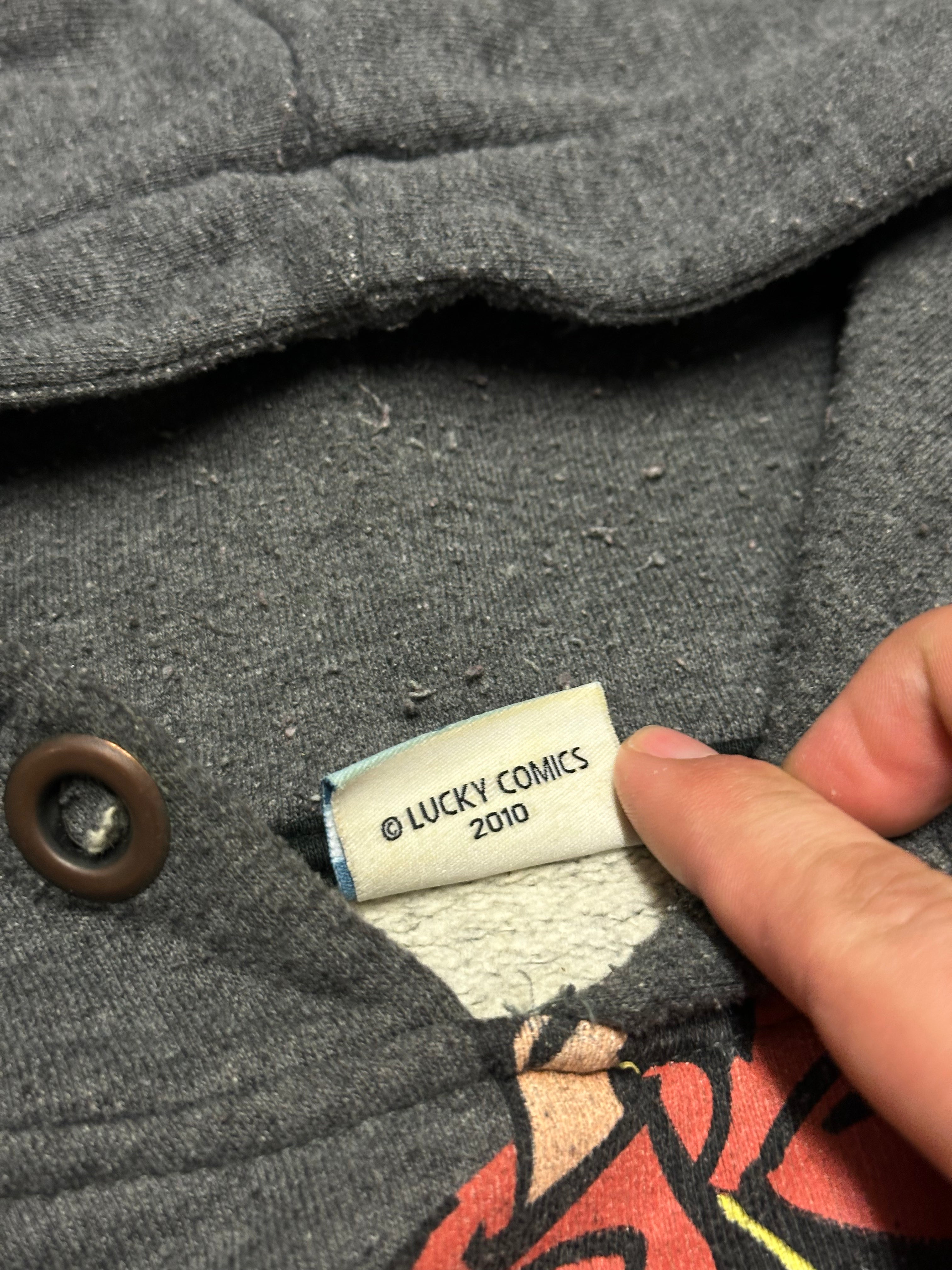 Vintage Lucky Luke Pullover – Größe M (Grau, 2010)