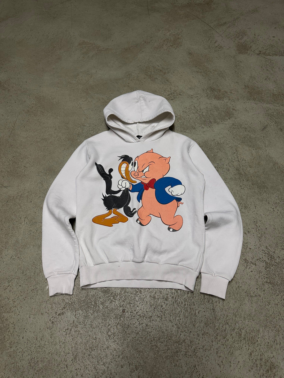 Vintage Looney Tunes Pullover – Größe L (Weiß)