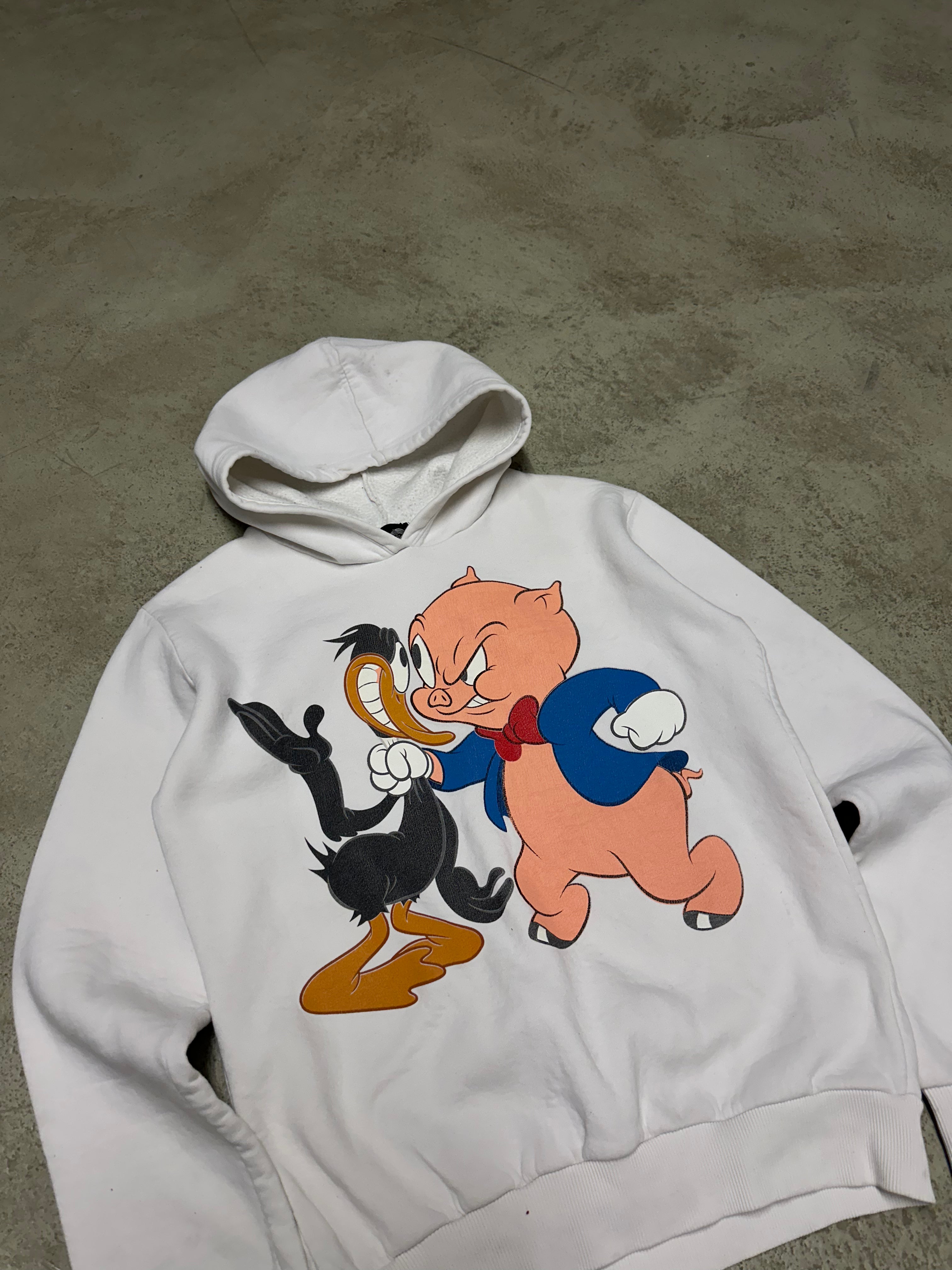 Vintage Looney Tunes Pullover – Größe L (Weiß)