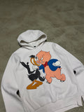 Vintage Looney Tunes Pullover – Größe L (Weiß)