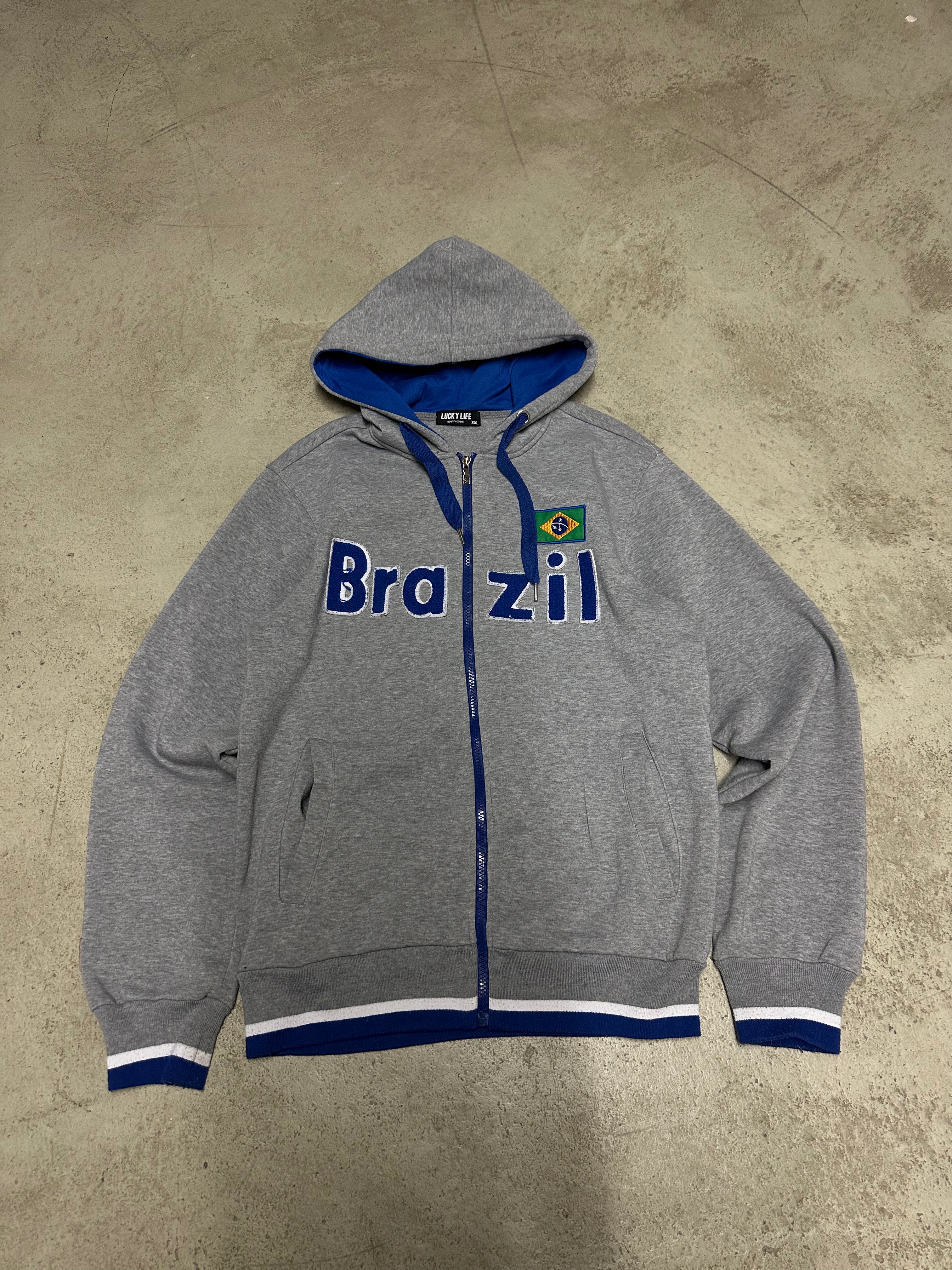 Vintage Brazil Trainingsanzug – Größe XXL (Grau)