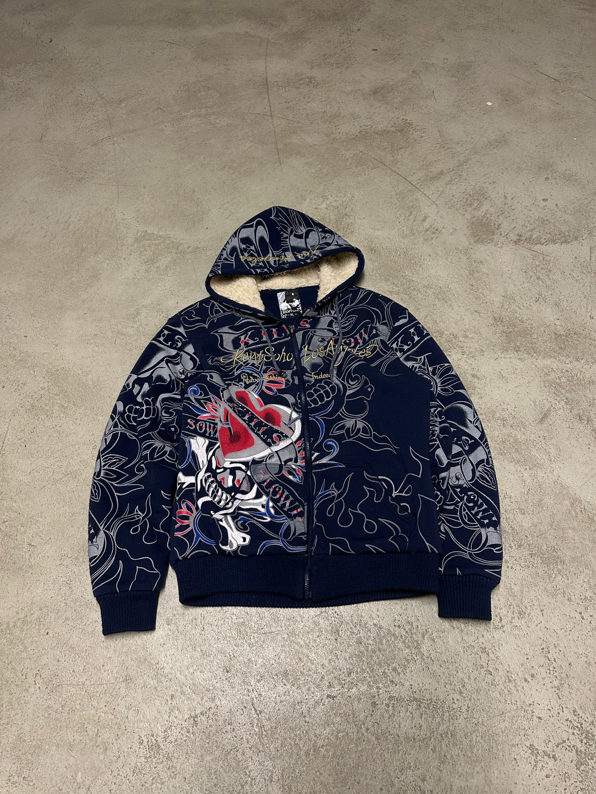 Ed Hardy Type Kent Soho Sweatjacke – Größe XL