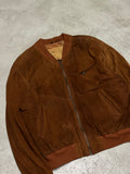 Vintage Machiavelli Echtlederjacke – Grau, Größe XL