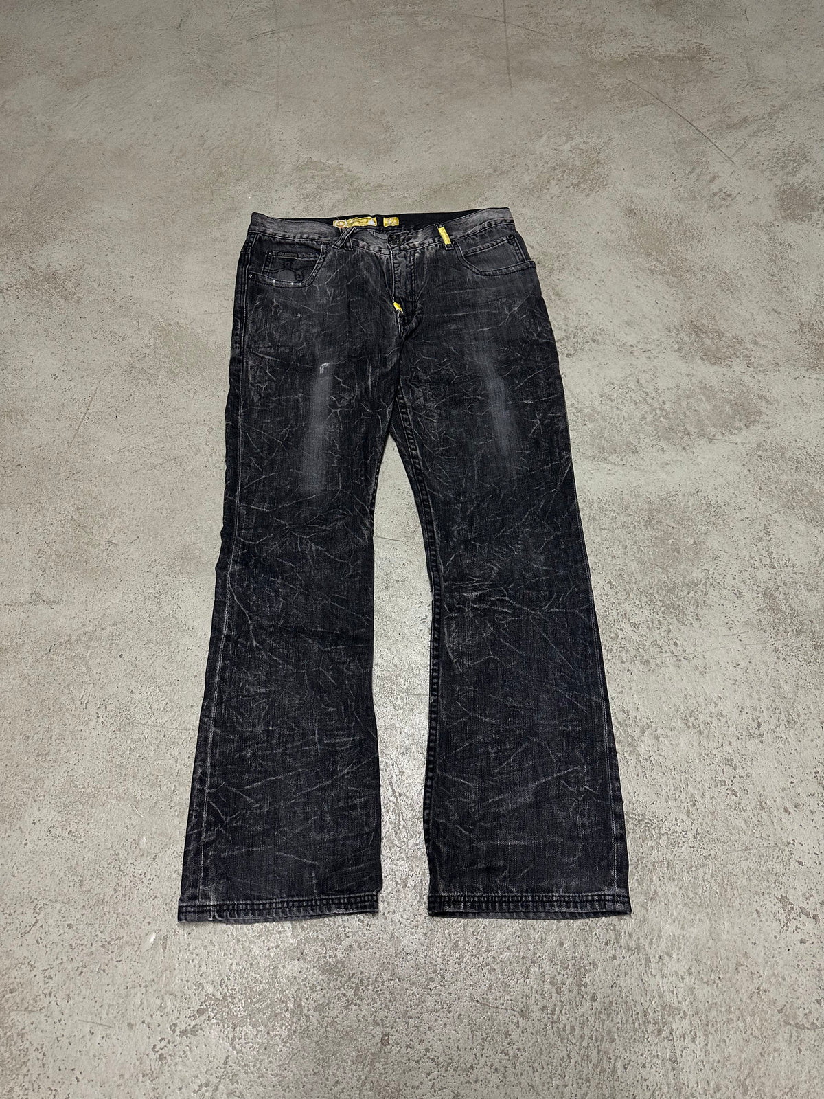 Vintage Lng Baggy Jeans W36 L34 Schwarz – Denim Wash