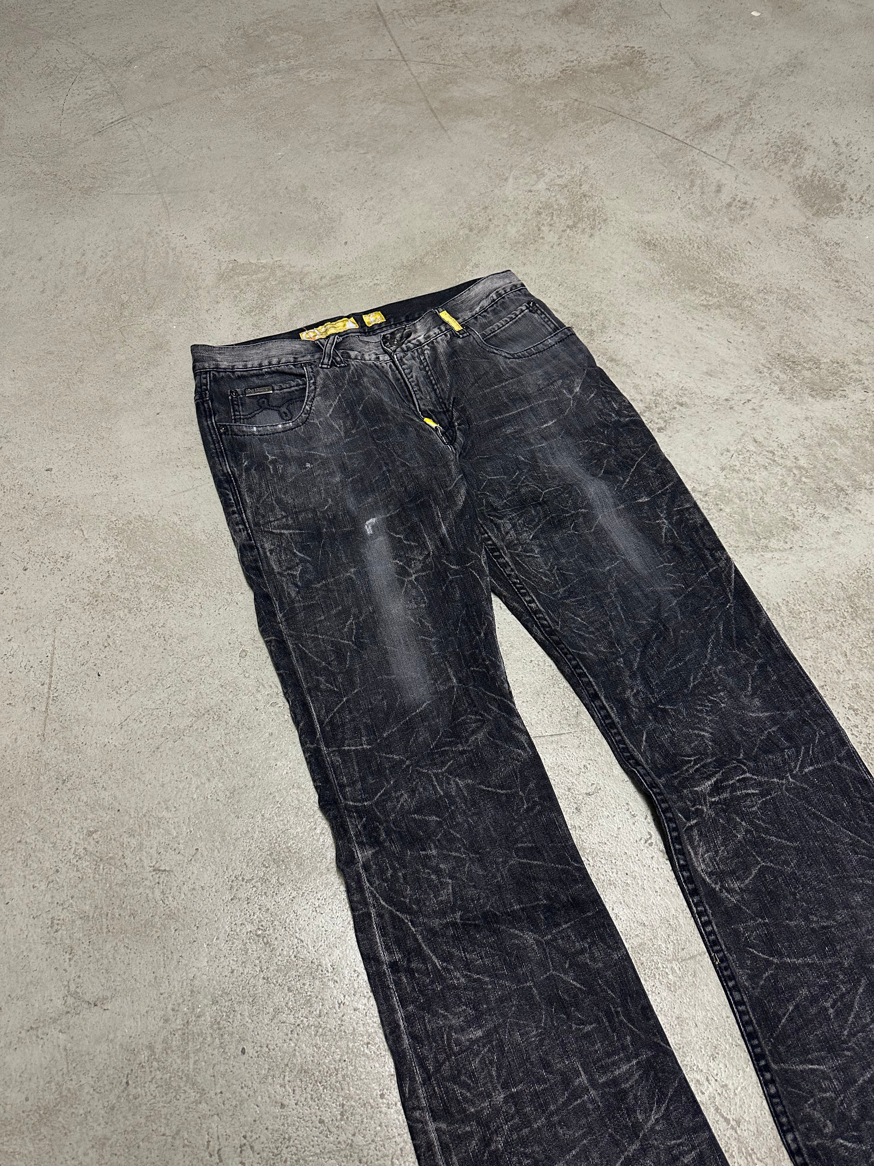 Vintage Lng Baggy Jeans W36 L34 Schwarz – Denim Wash